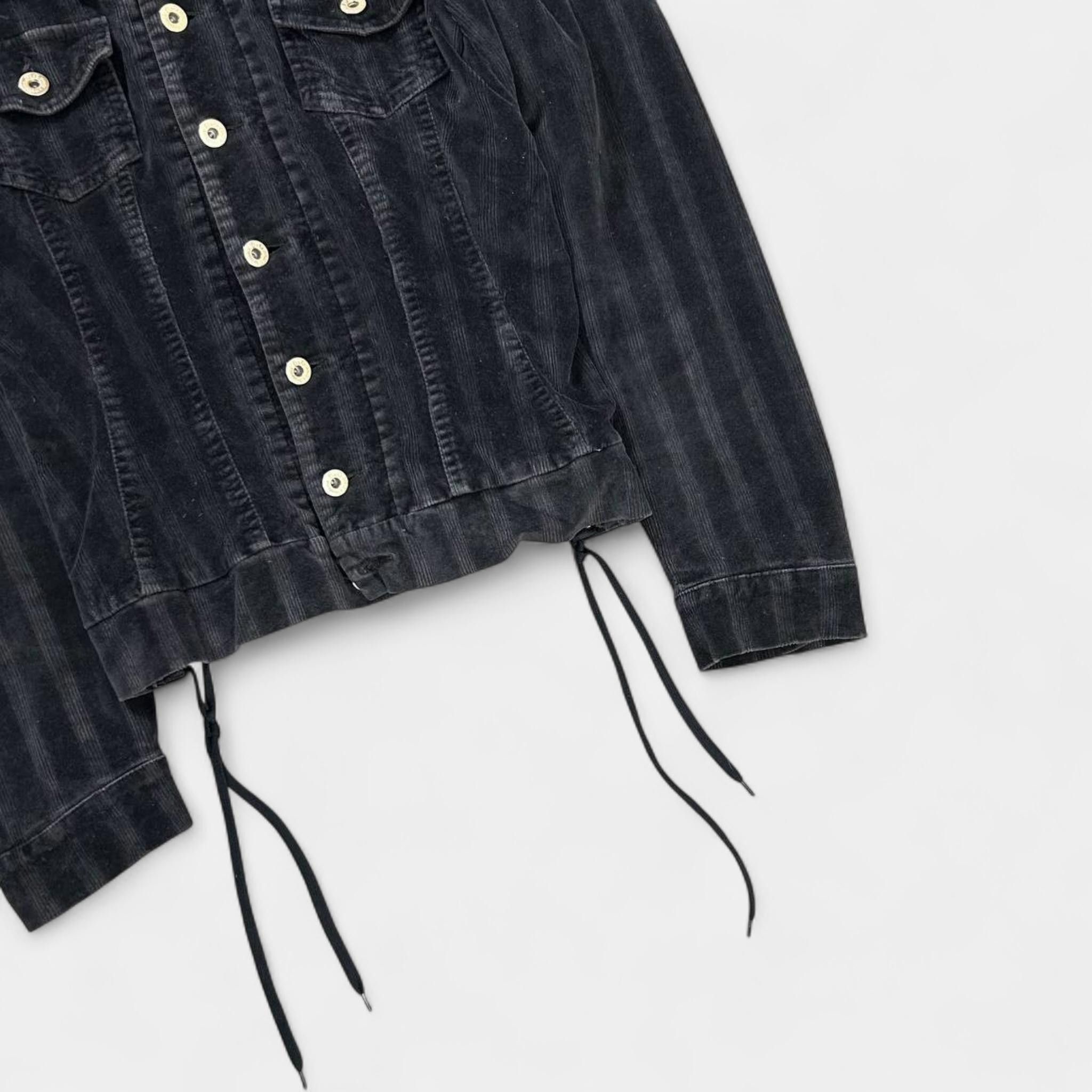 Dolce & Gabbana Dolce & Gabbana Black Corduroy Trucker Denim Jacket Size US S / EU 44-46 / 1 - 4 Thumbnail