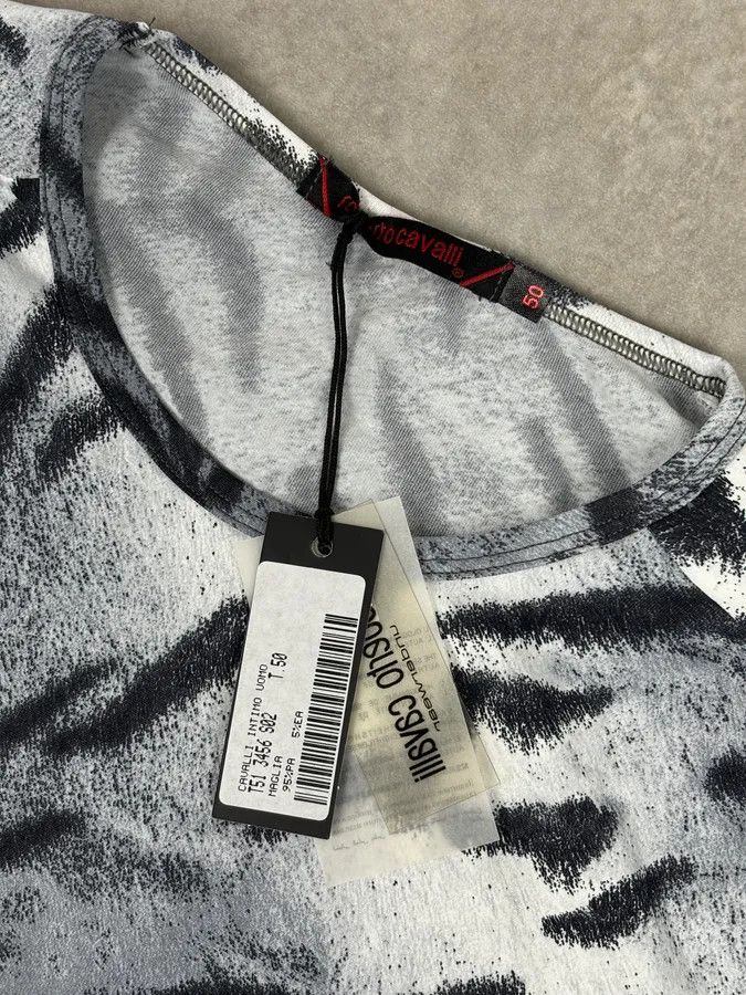 Roberto Cavalli Roberto Cavalli Grey Abstract Zebra Savage Print Longsleeve Size S / US 4 / IT 40 - 7 Thumbnail