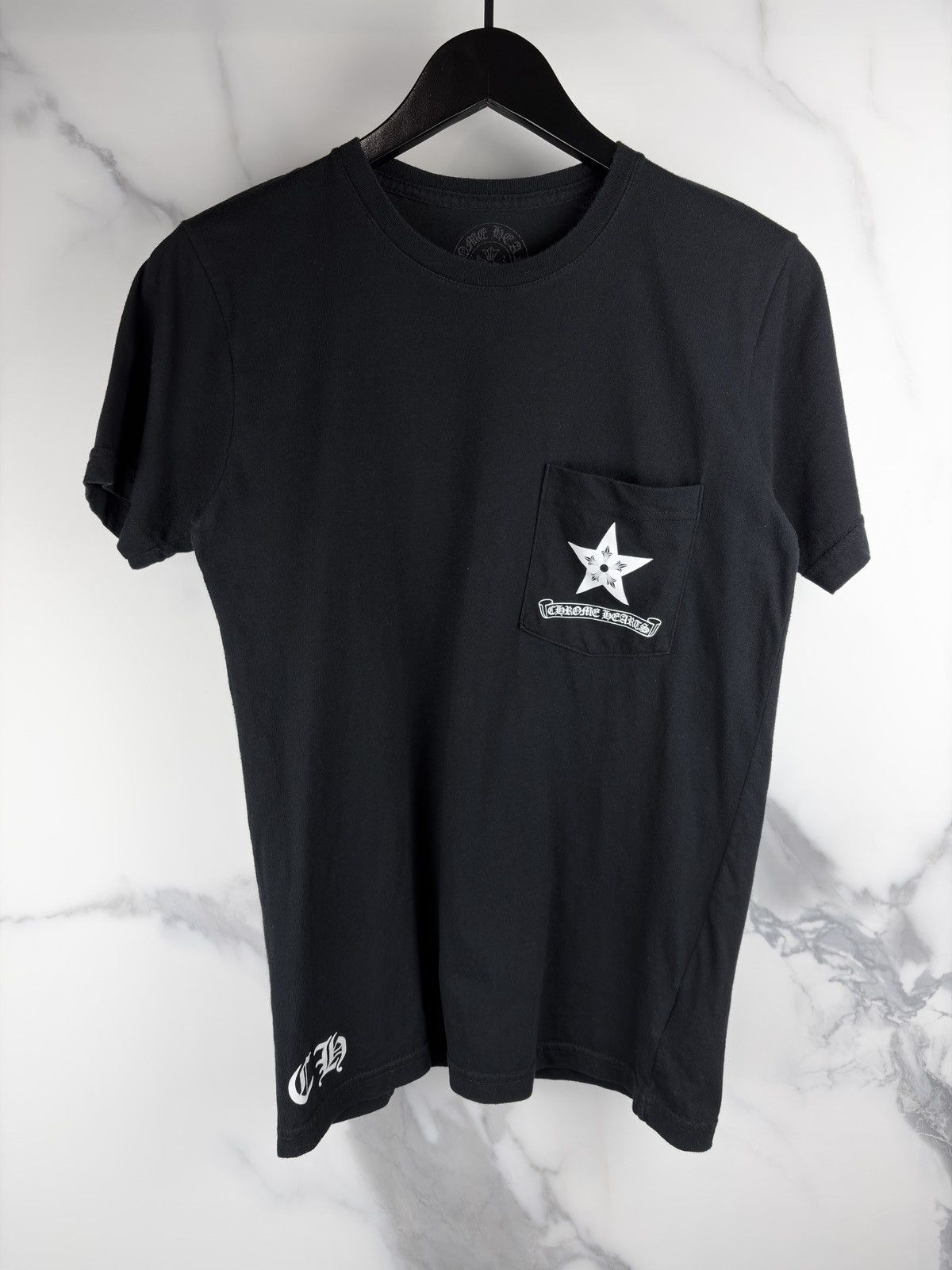 Chrome Hearts Chrome Hearts Shuriken Ninja Star Logo Pocket Tshirt