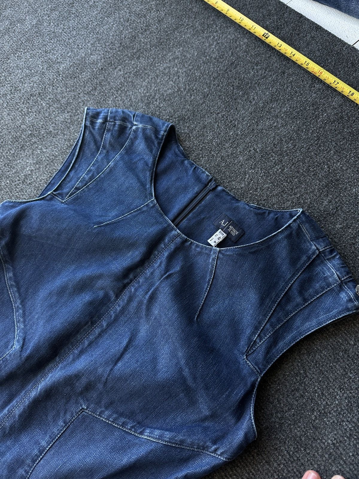 Armani ARMANI JEANS 🚨 DENIM BLUE DRESS LUXURY OLD MONEY WOMEN Size M / US 6-8 / IT 42-44 - 3 Thumbnail