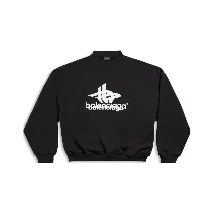 Balenciaga Balenciaga Black Logo Casual Long Sleeve Sweatshirt Size US M / EU 48-50 / 2 - 1 Thumbnail