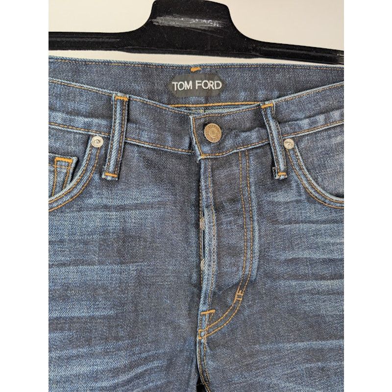 Tom Ford o1rshd1 Straight-Fit Denim Jeans in Navy Size US 33 - 7 Thumbnail