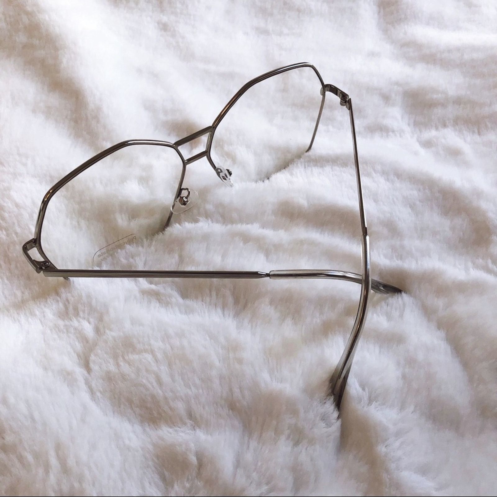Other Peyton Silver Hexagon Clear Sunglasses Size ONE SIZE - 5 Thumbnail