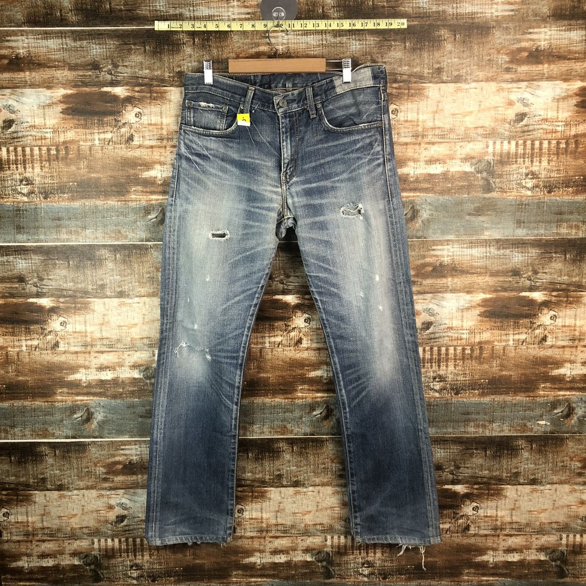 Levi's DL Levis 505 Blue Distressed Denim Pants #C299 Size US 32 / EU 48 - 1 Thumbnail