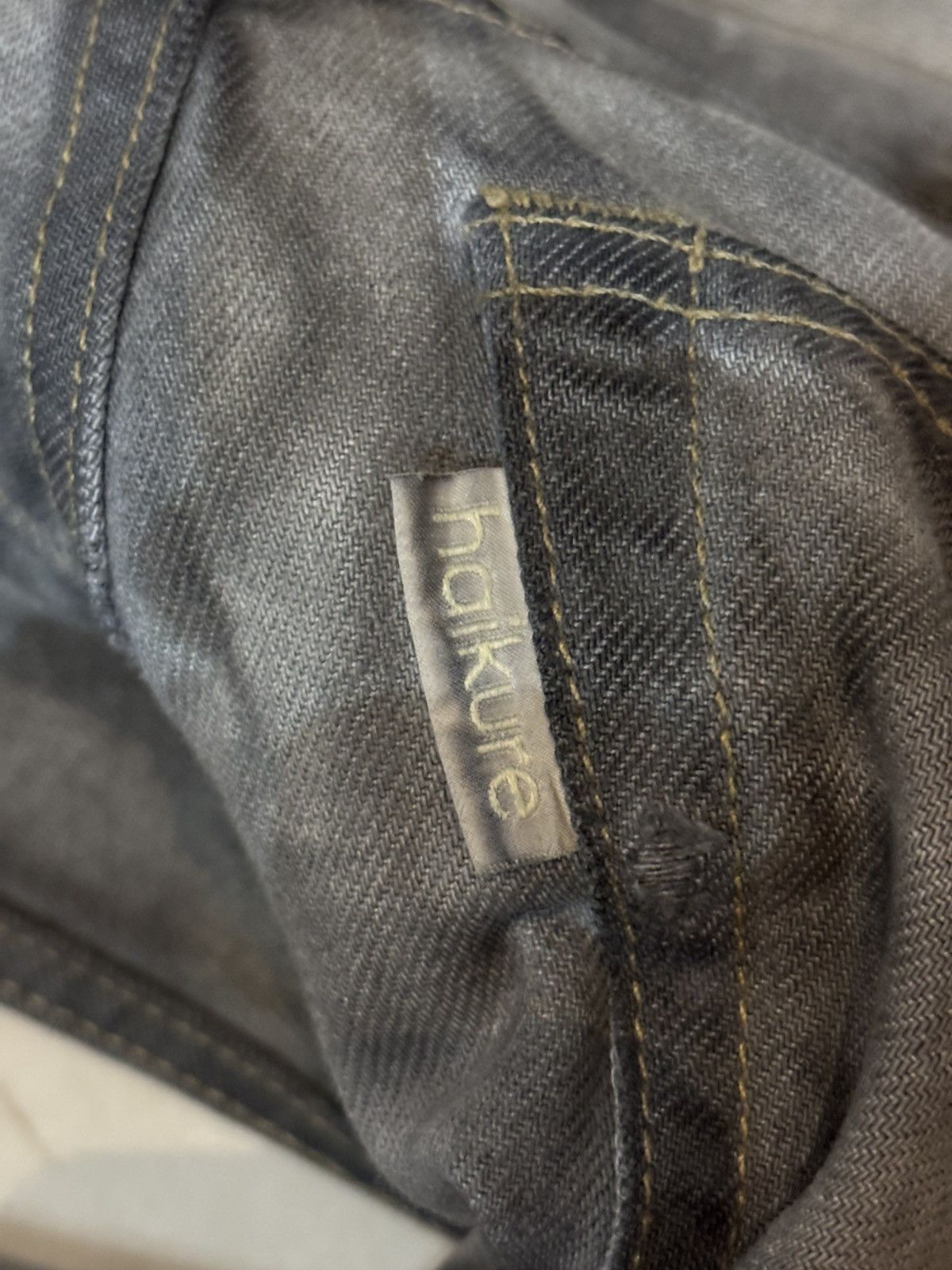 Haikure Haikure California 1951 Old Black Denim Epoch 2 Jeans Size US 33 - 20 Thumbnail