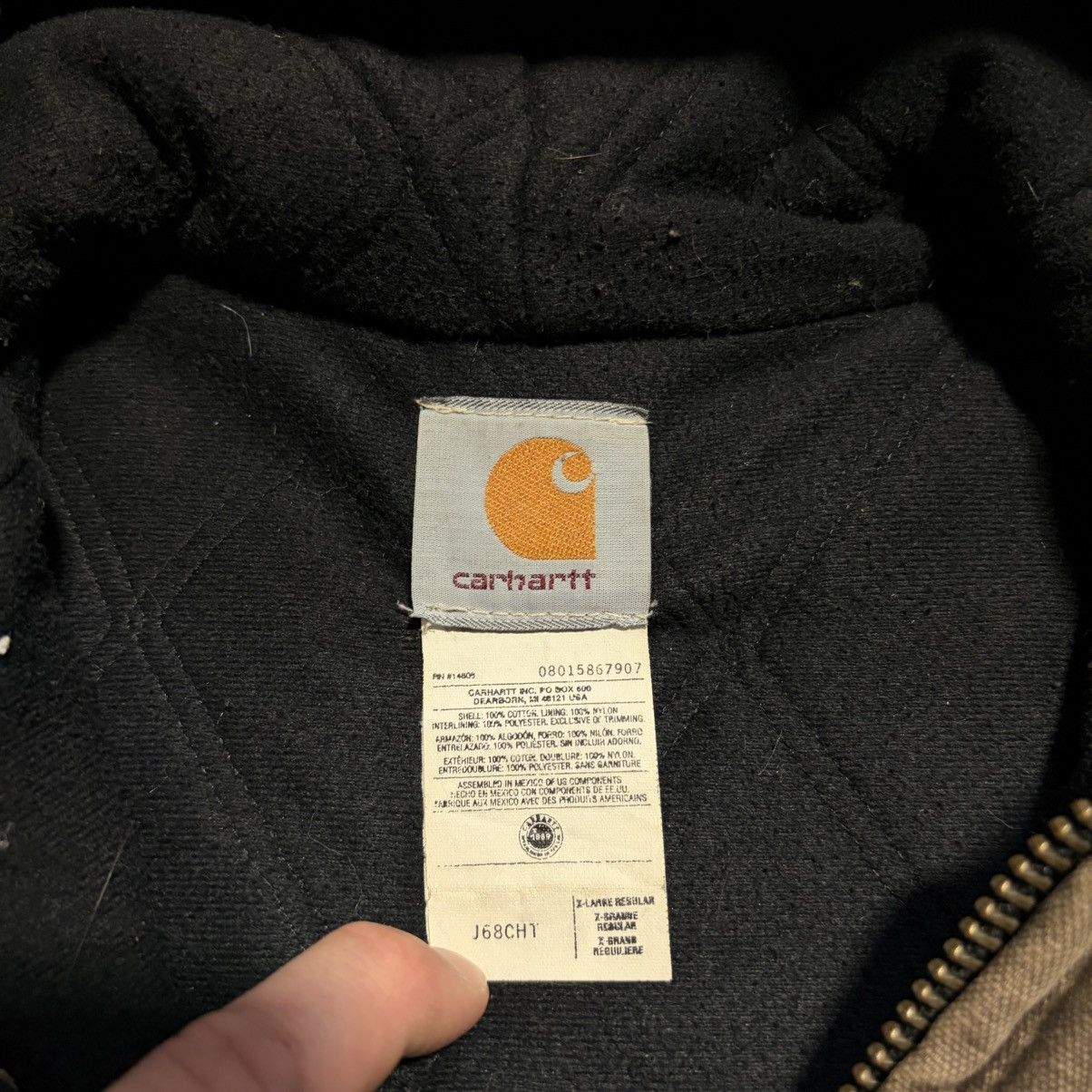 Carhartt Vintage Carhartt Hooded Jacket Workwear Canvas J168 CHT 90s Size US XL / EU 56 / 4 - 10 Thumbnail