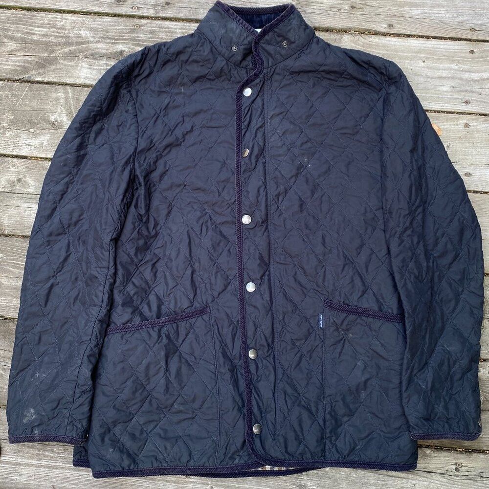 Aquascutum Vintage 90s Aquascutum London England Quilted Jacket Coat S Size US L / EU 52-54 / 3 - 1 Thumbnail