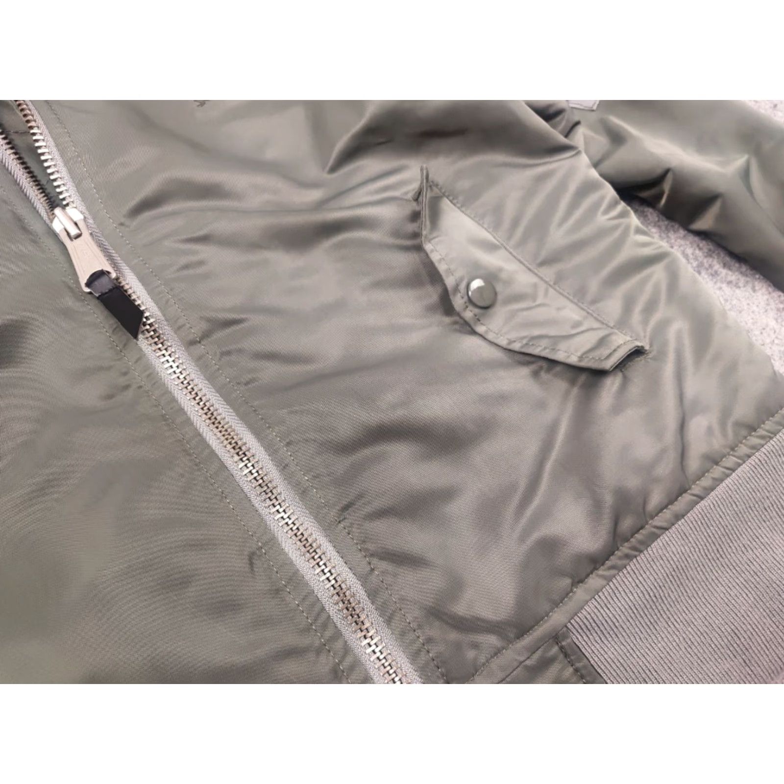 Schott VINTAGE SCHOTT NYC American College Bomber Jacket Military Green Men? Women? (Adapted: Since department is Women, treat as Women) Size L / US 10 / IT 46 - 7 Thumbnail