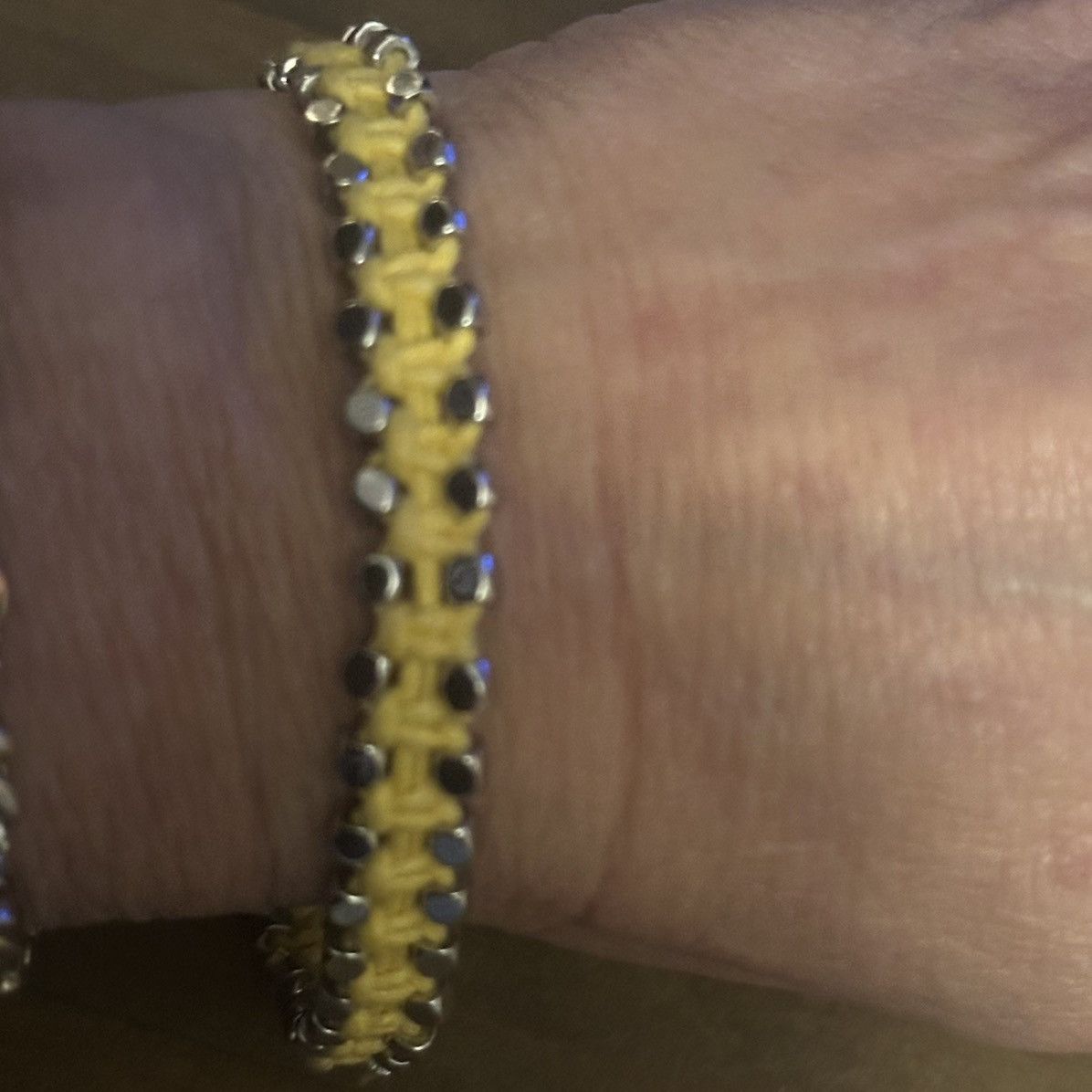 Fossil Fossil yellow woven adjustable cord bracelet Size ONE SIZE - 3 Thumbnail