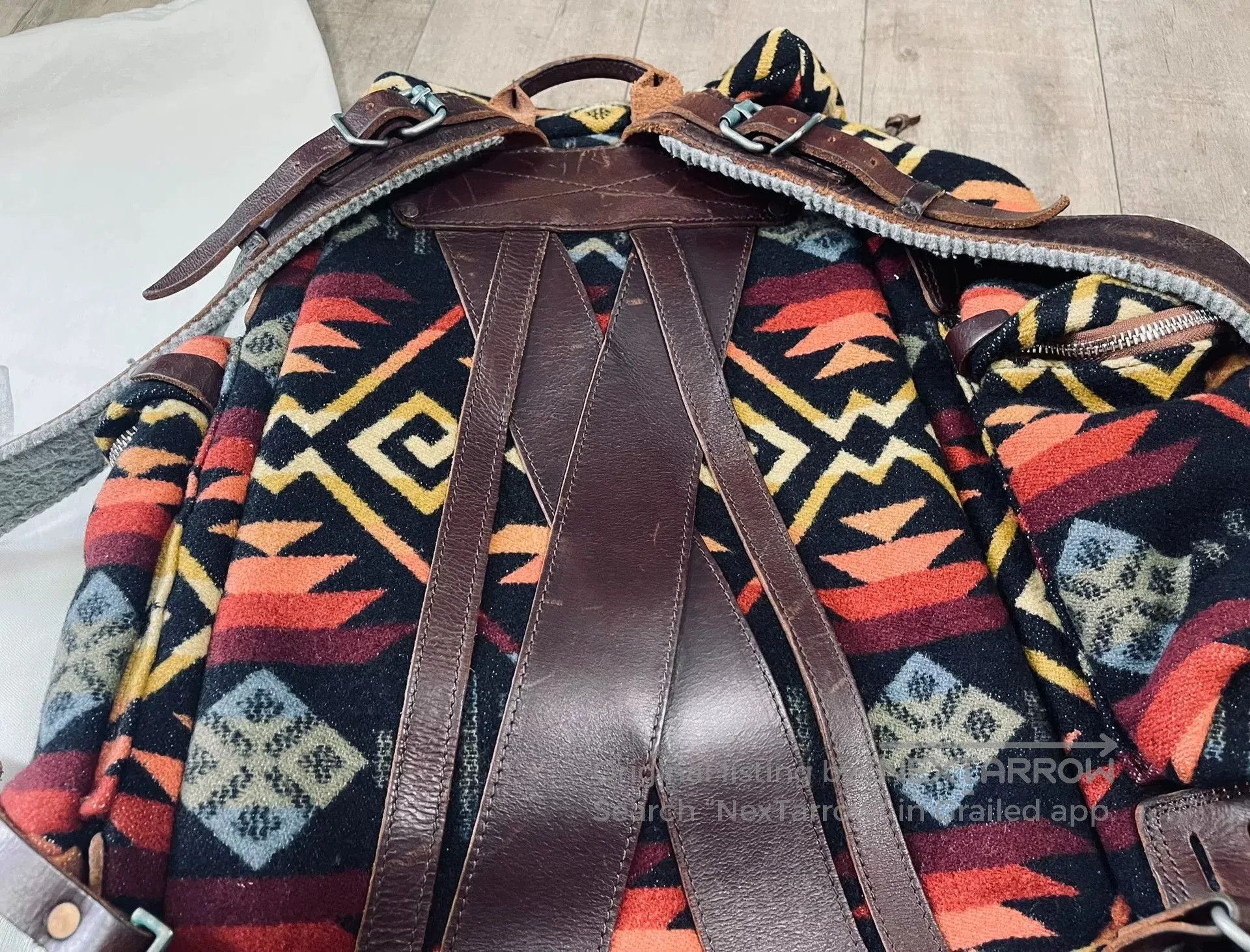RRL Ralph Lauren Ralph Lauren Navajo Patchwork Leather Backpack. Size ONE SIZE - 7 Thumbnail