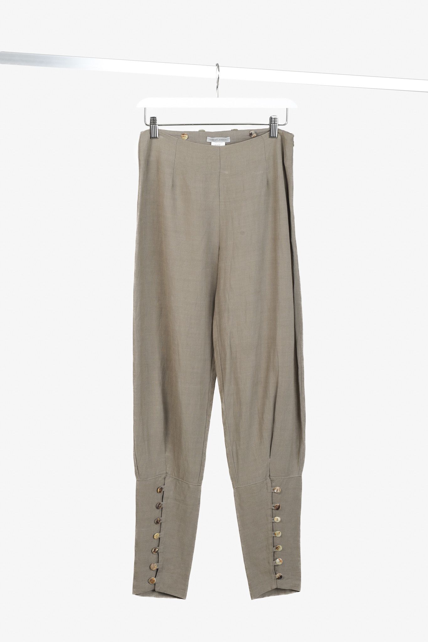 Sarah Pacini Sarah Pacini Shell Trimmed Khaki Jodhpurs Pants Size 26" / US 2 / IT 38 - 1 Thumbnail