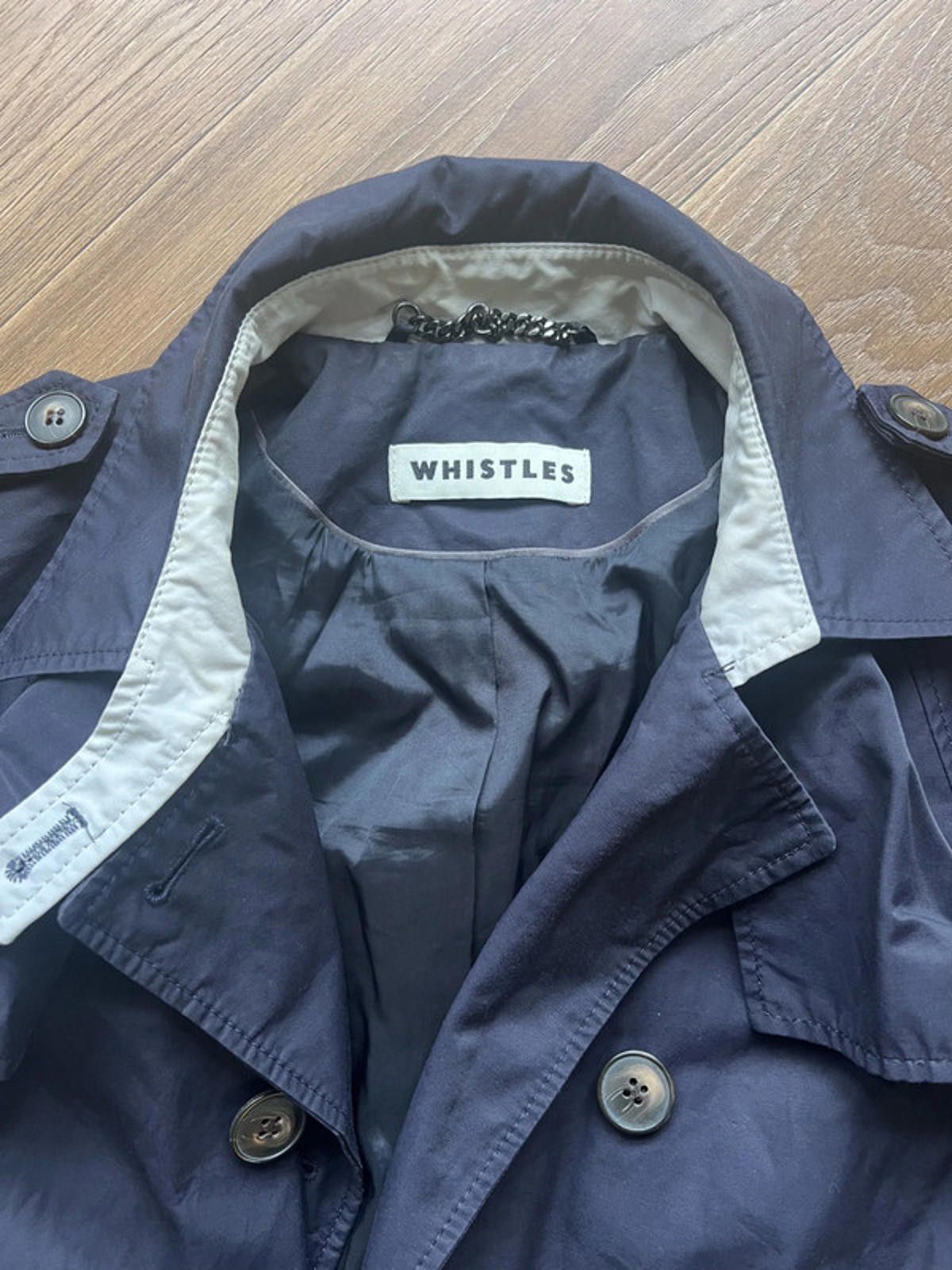 Whistles Whistles Navy contrast trim trench coat uk 8 Size S / US 4 / IT 40 - 2 Thumbnail