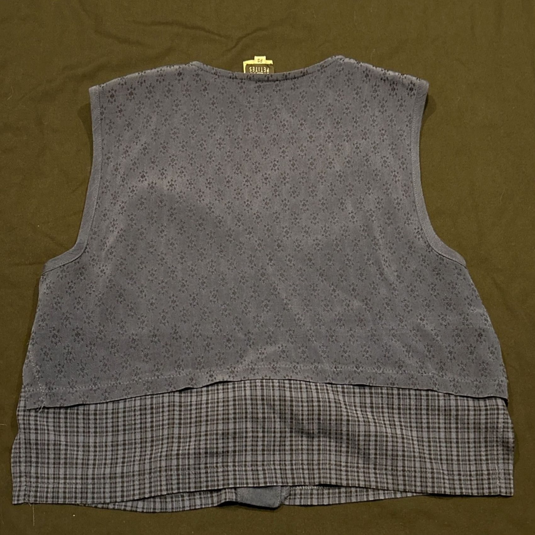 Vintage VINTAGE Ali Miles Vest Women's PS BLUE Lined Button Patterned Floral Short 20” 17” Chest Adults Women Size S / US 4 / IT 40 - 3 Thumbnail
