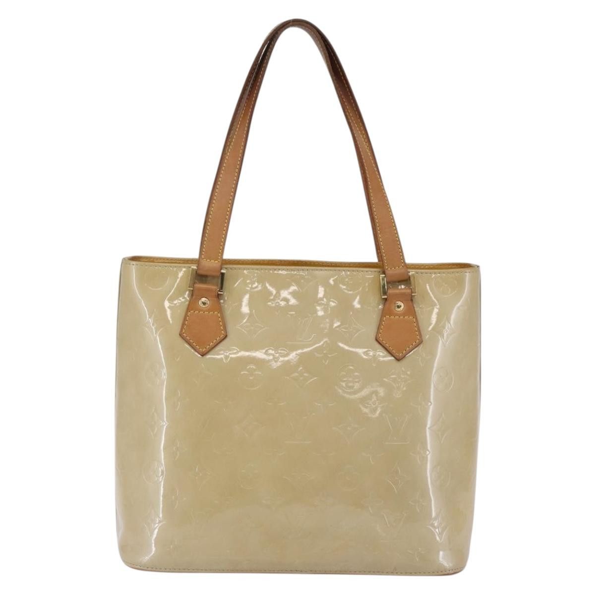 Louis Vuitton LOUIS VUITTON Monogram Vernis Houston Hand Bag Beige M91004 Size ONE SIZE - 3 Thumbnail
