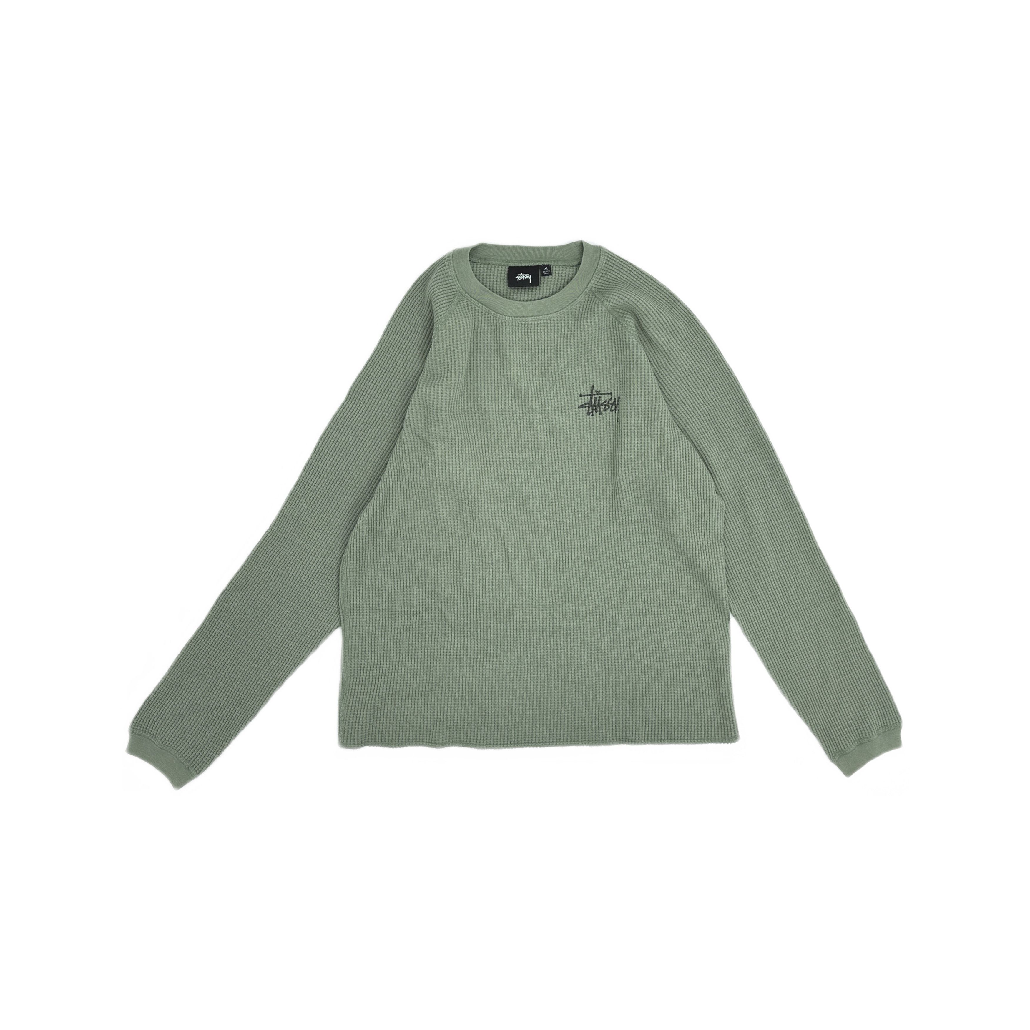 Stussy Stussy Logo Waffle Knit Long Sleeve T-Shirt Size M Size US M / EU 48-50 / 2 - 1 Thumbnail
