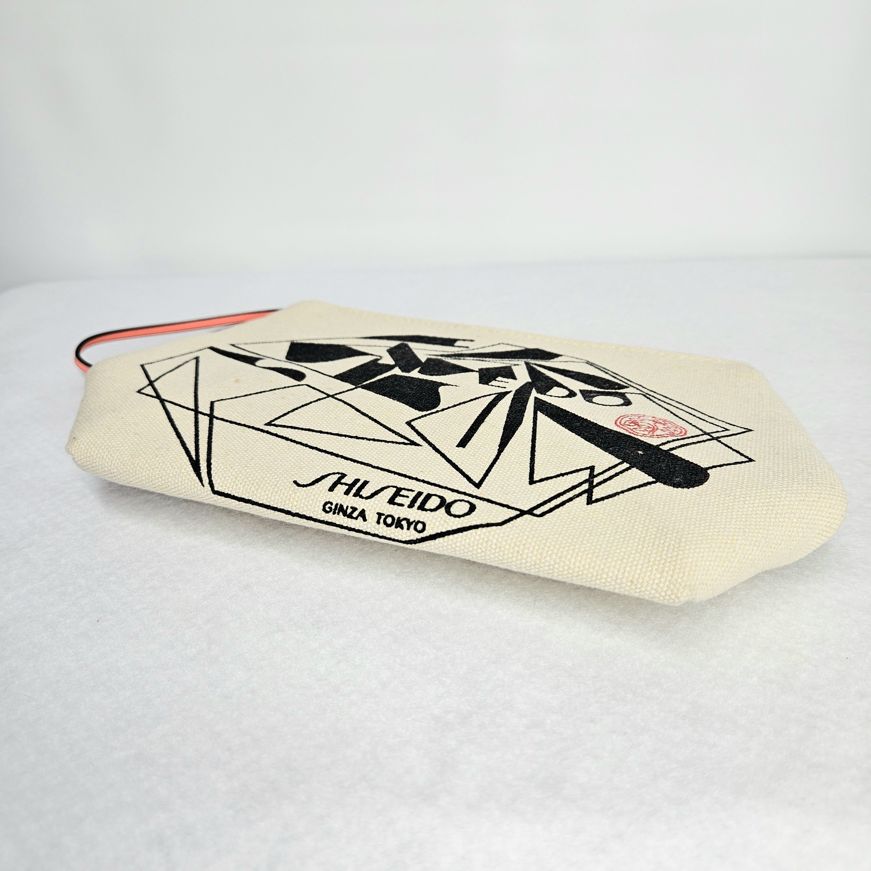 Other Shiseido 8x7x3.5" Cosmetics Bag Cotton Canvas Zipper Lined Size ONE SIZE - 9 Thumbnail