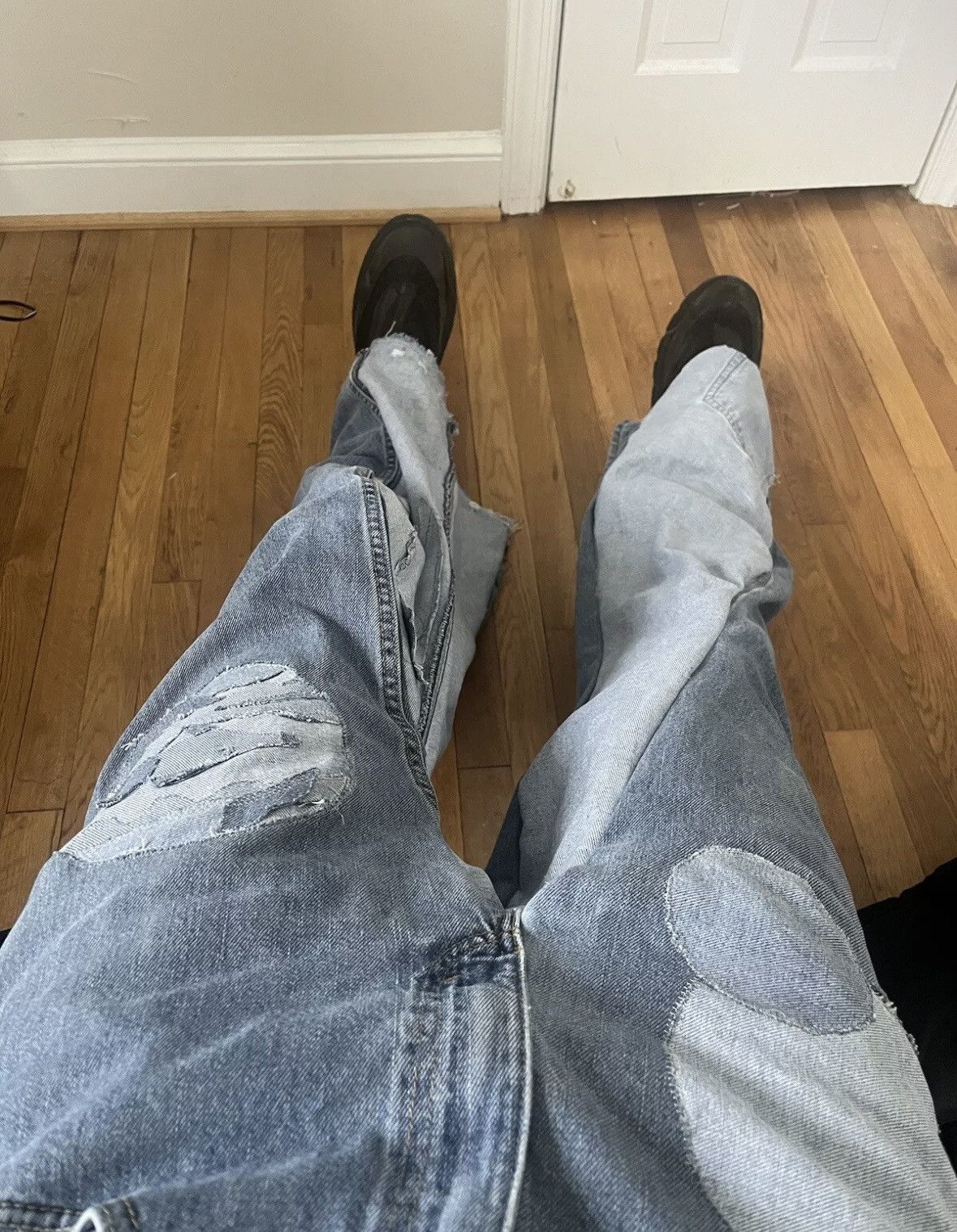 Japanese Brand Custom "Fish Tank" Denim Jeans 1 of 1 Size US 32 / EU 48 - 6 Thumbnail