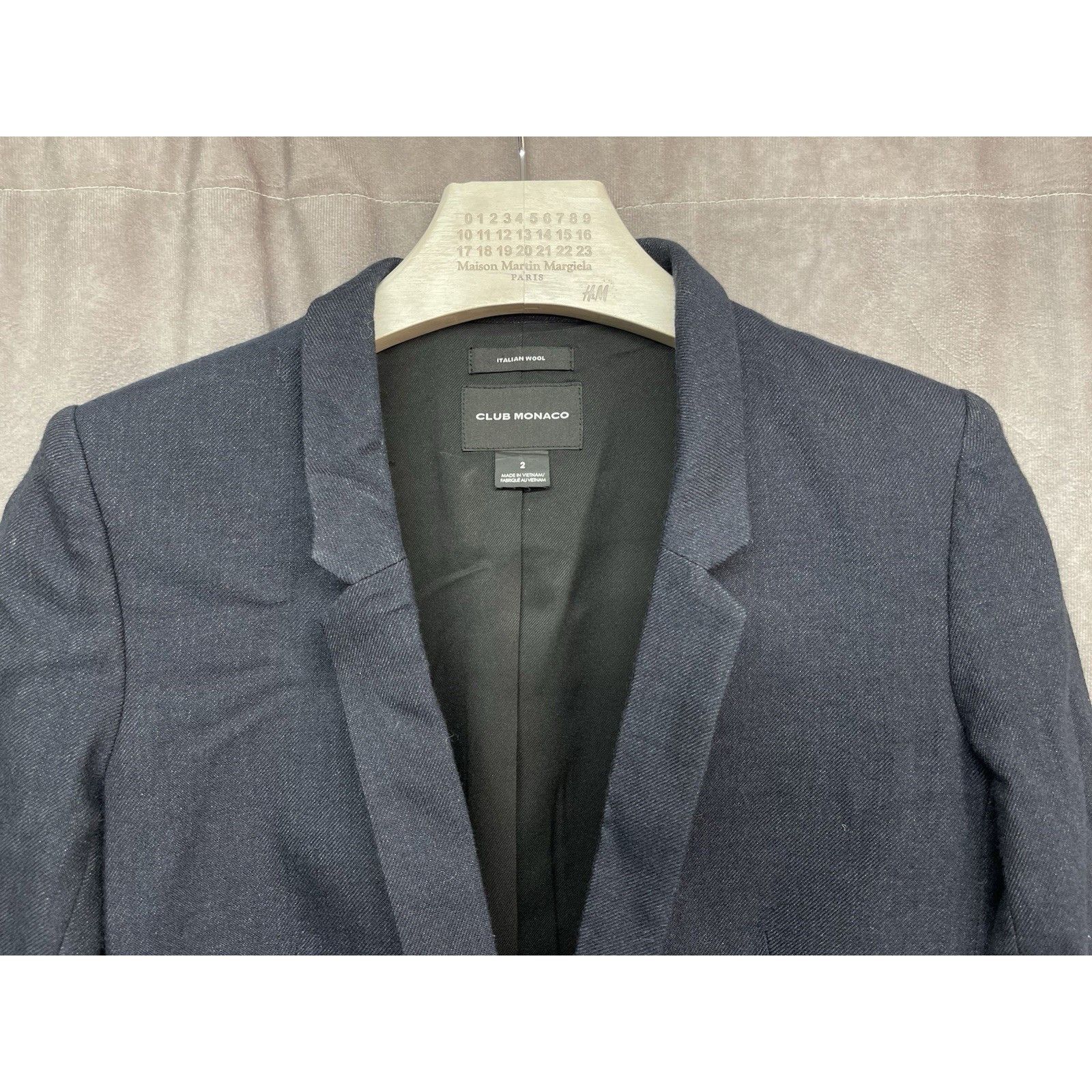 Other Club Monaco Italian Wool Linen Blend Blazer Jacket Gold Butt Size XS / US 0-2 / IT 36-38 - 3 Thumbnail
