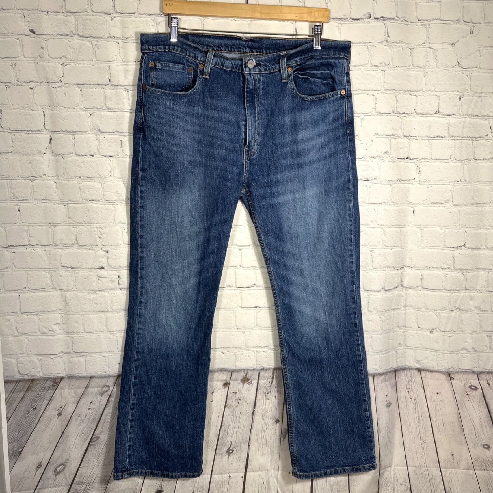 Levi's Levi's Jeans 527 Mens 36x30 Blue Bootcut Western Cowboy Whiskered Comfortable Classic 5-Pocket Denim Cotton Regular Straight N/A Size US 36 / EU 52 - 2 Thumbnail
