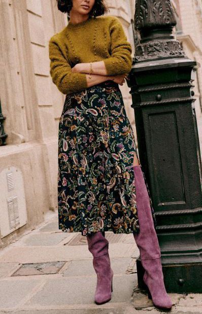Sezane Sezane Tammie Flowers Print Long Skirt EU 40 Size 28" / US 6 / IT 42 - 1 Thumbnail