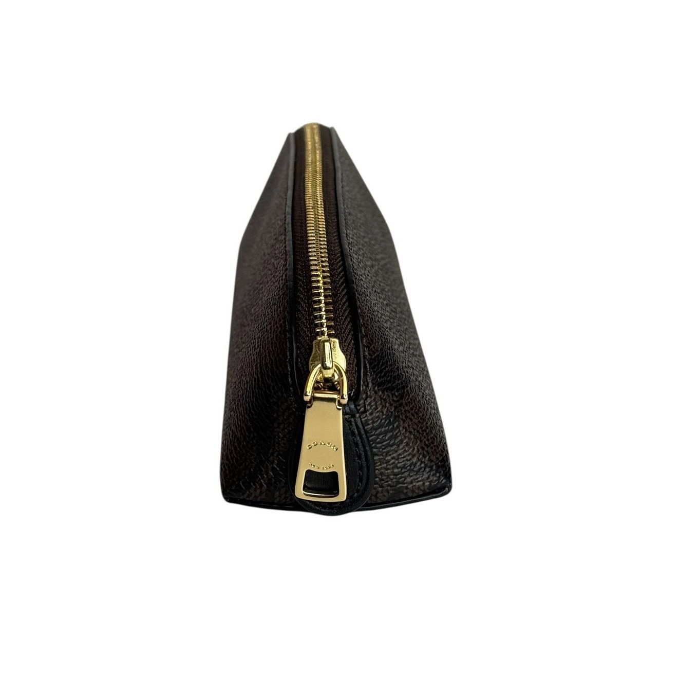 Coach Coach Pencil Case In Signature Canvas in Gold/Walnut/Black Size ONE SIZE - 2 Thumbnail