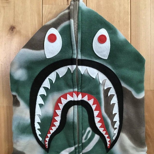Bape BAPE LIQUID CAMO SHARK FULL ZIP HOODIE a bathing ape Size US M / EU 48-50 / 2 - 3 Thumbnail