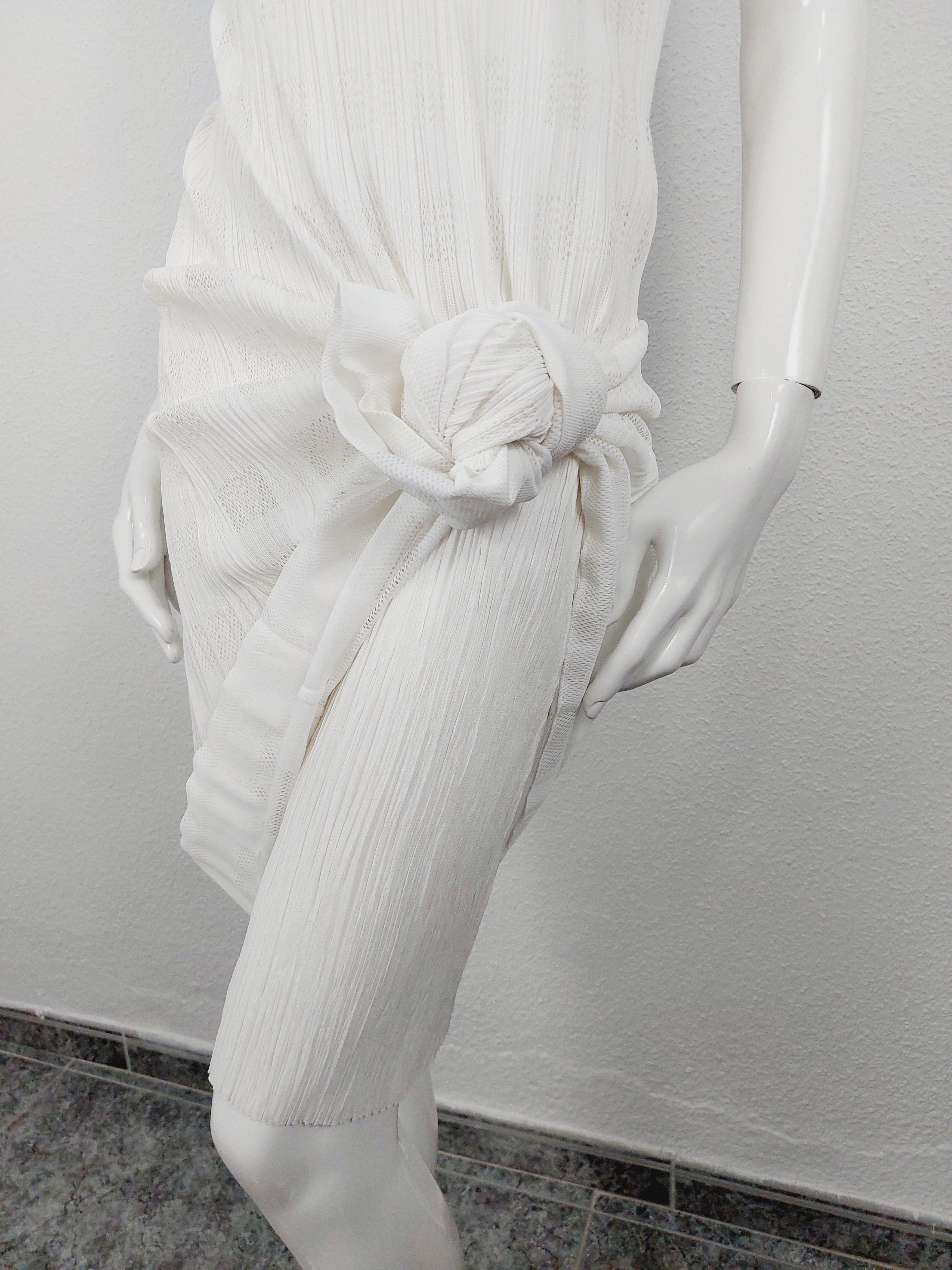 Issey Miyake Issey Miyake Pleats Please White Wedding Dress Set Size ONE SIZE - 10 Thumbnail