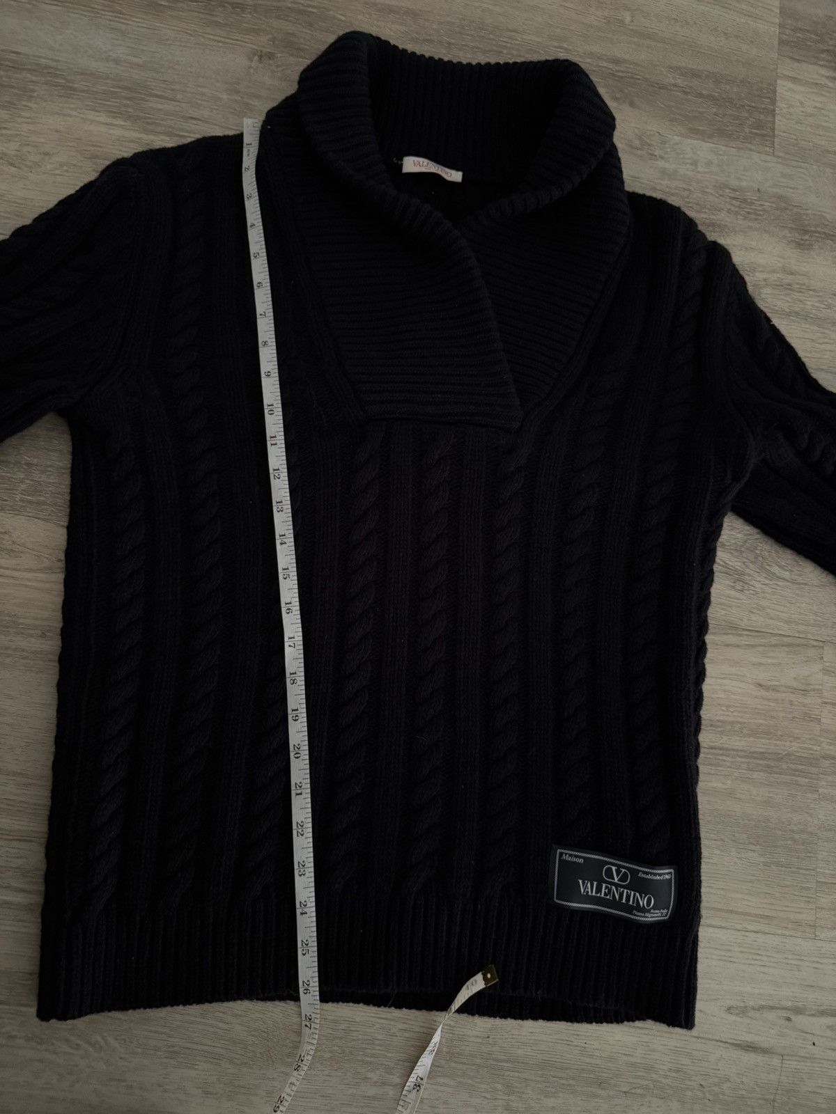 Valentino Valentino Garavani cable-knit virgin wool jumper medium Size US M / EU 48-50 / 2 - 9 Thumbnail