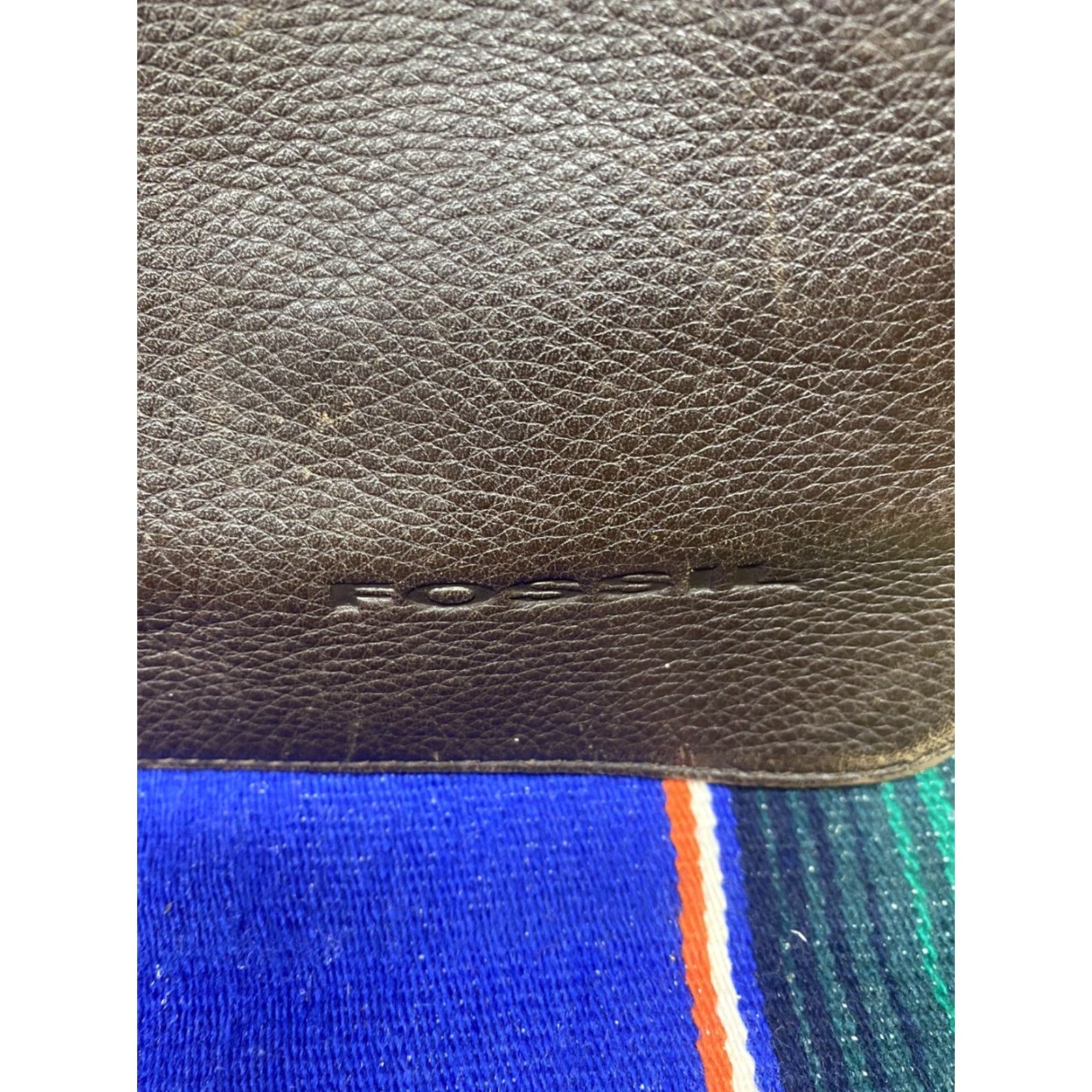 Fossil VINTAGE Fossil Purse Crossbody Leather & Nylon Brown Medium Size Womens Bags Size ONE SIZE - 2 Thumbnail