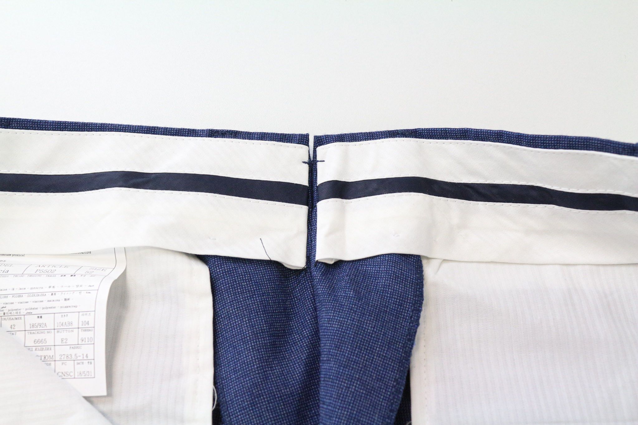 Suitsupply BRESCIA UK42R Blue Wool Pleated Trousers 75113 Size 42R - 7 Thumbnail