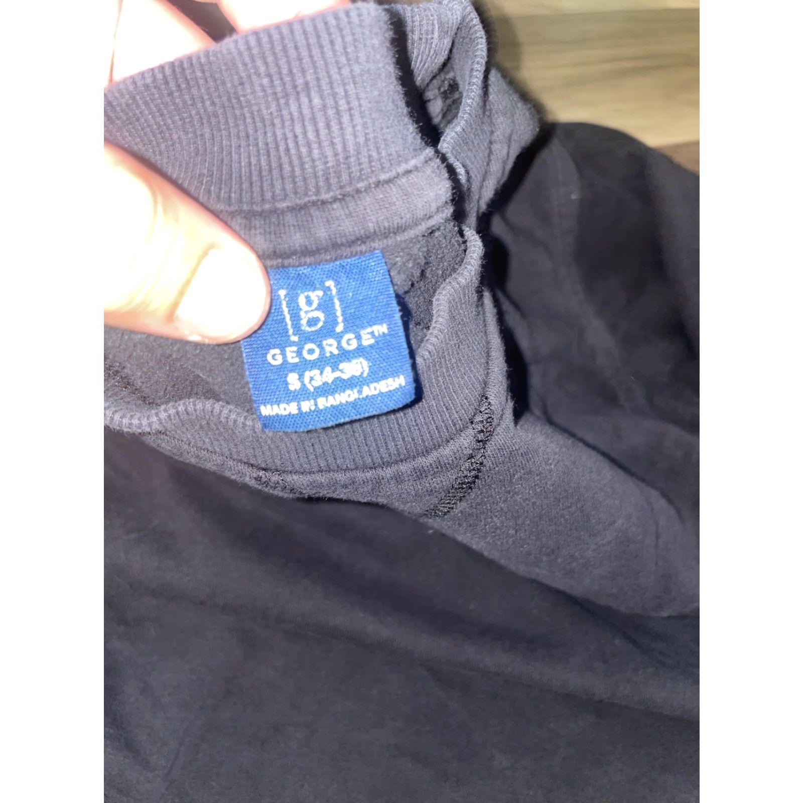 George George Sweatshirt Crewneck Black Small Men Pullover Regular Size S Size US S / EU 44-46 / 1 - 2 Thumbnail