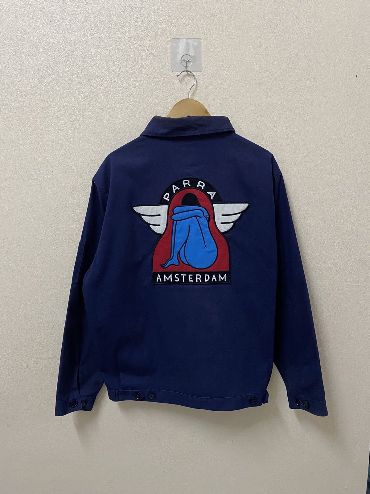 Parra Parra Amsterdam Back Patch Work Jacket Navy XL Made Portugal Size US L / EU 52-54 / 3 - 1 Thumbnail