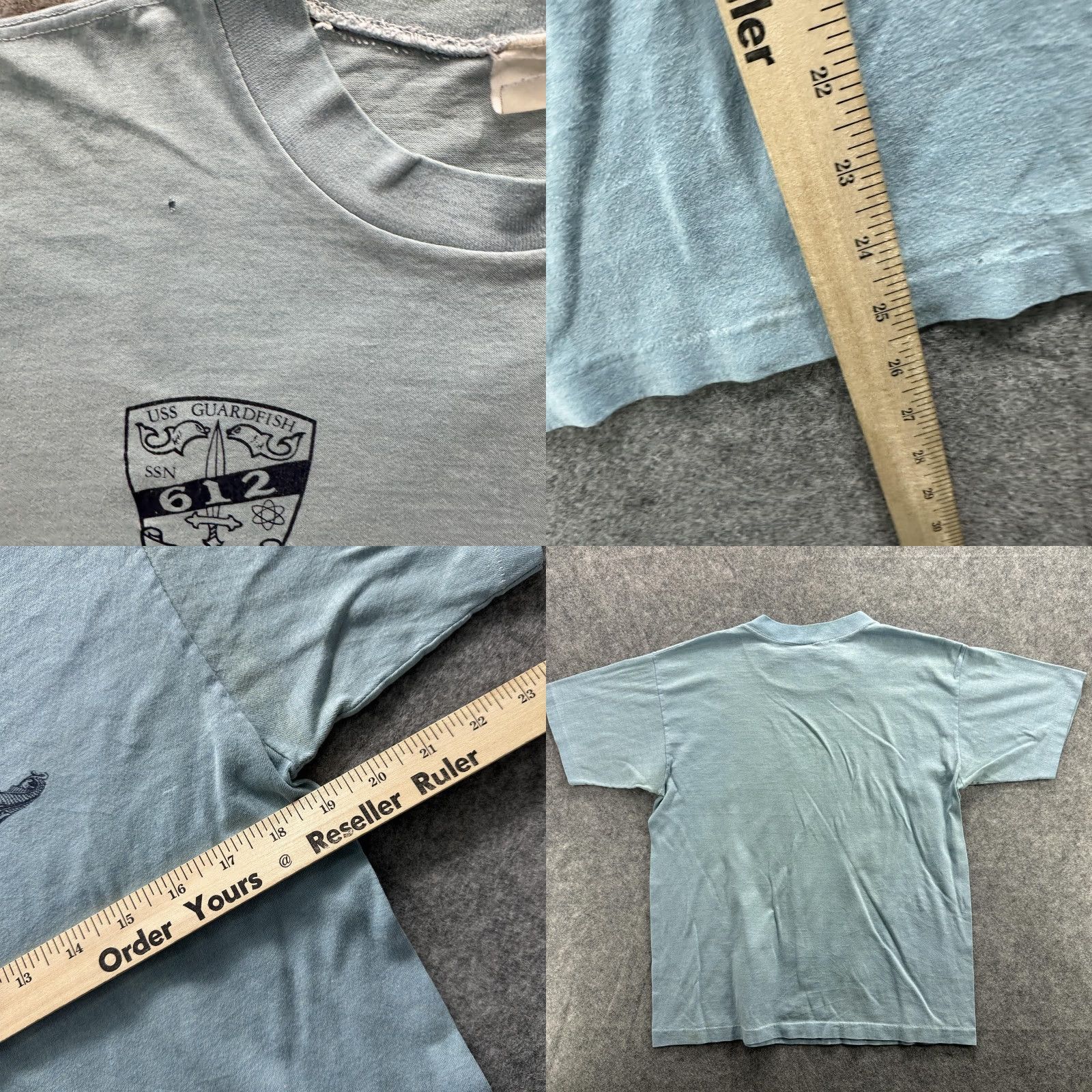 Vintage VINTAGE USS GUARDFISH SSN 612 Shirt Mens Medium Blue Submarine Navy 80s SS T-Shirt Crew Neck Graphic Print Mens Size US M / EU 48-50 / 2 - 8 Thumbnail