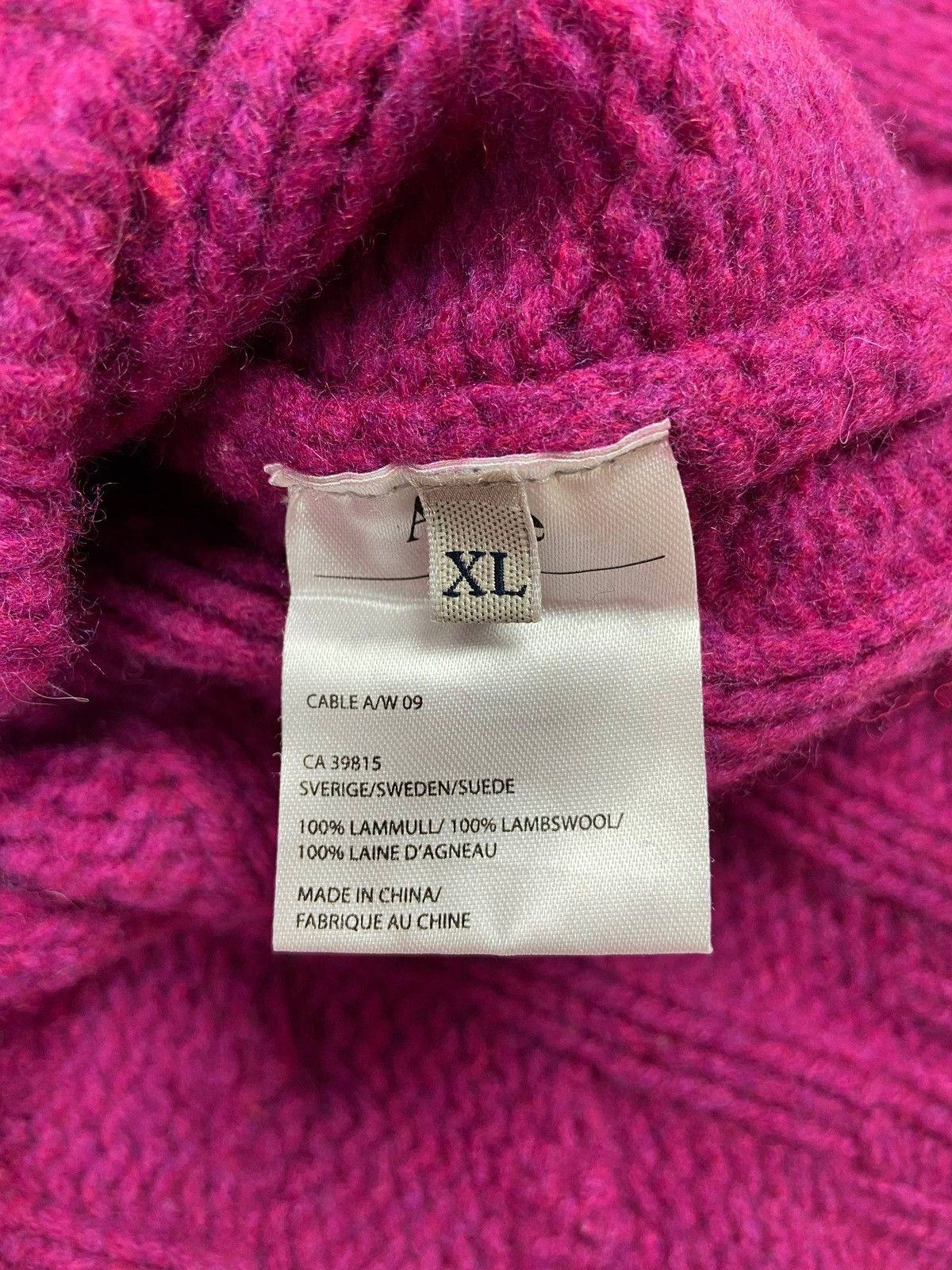Acne Studios Acne Cable Knit Sweater Pink Lambswool Chunky CrewneckJumper Size XL / US 12-14 / IT 48-50 - 12 Thumbnail