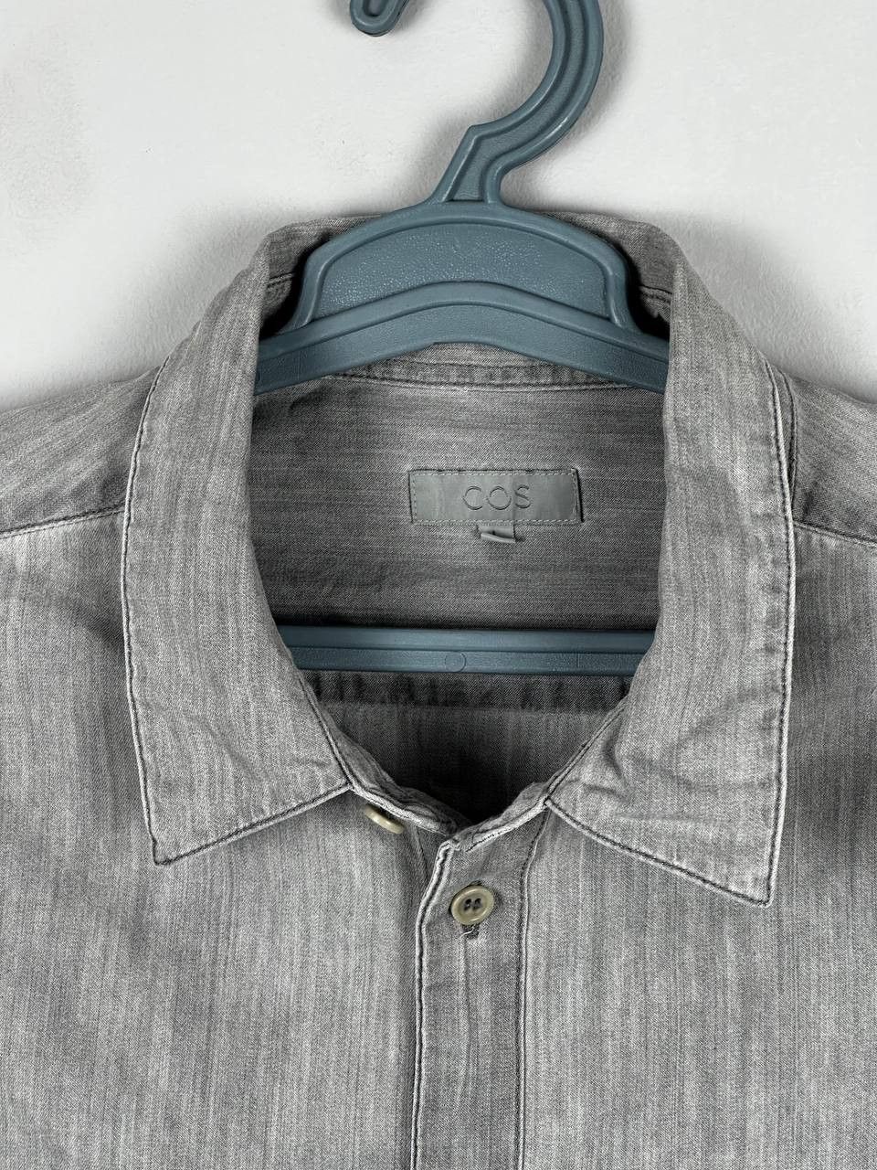 Cos COS Grey Denim Light Casual Shirt Size US L / EU 52-54 / 3 - 4 Thumbnail