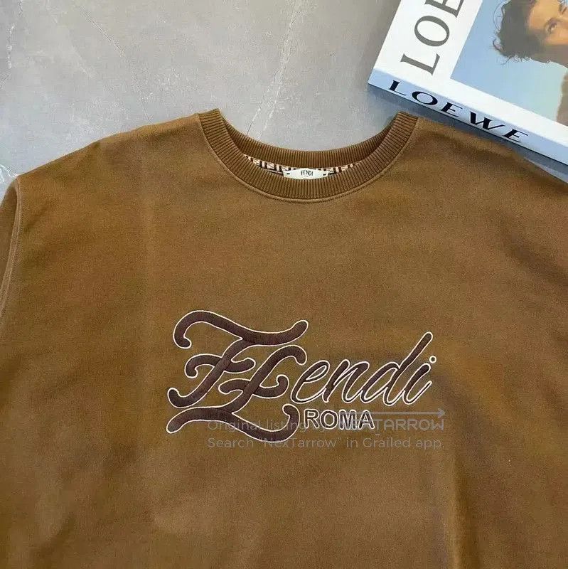 Other Fendi Men's Brown Cotton Long Sleeve Sweatshirt . Size US S / EU 44-46 / 1 - 3 Thumbnail