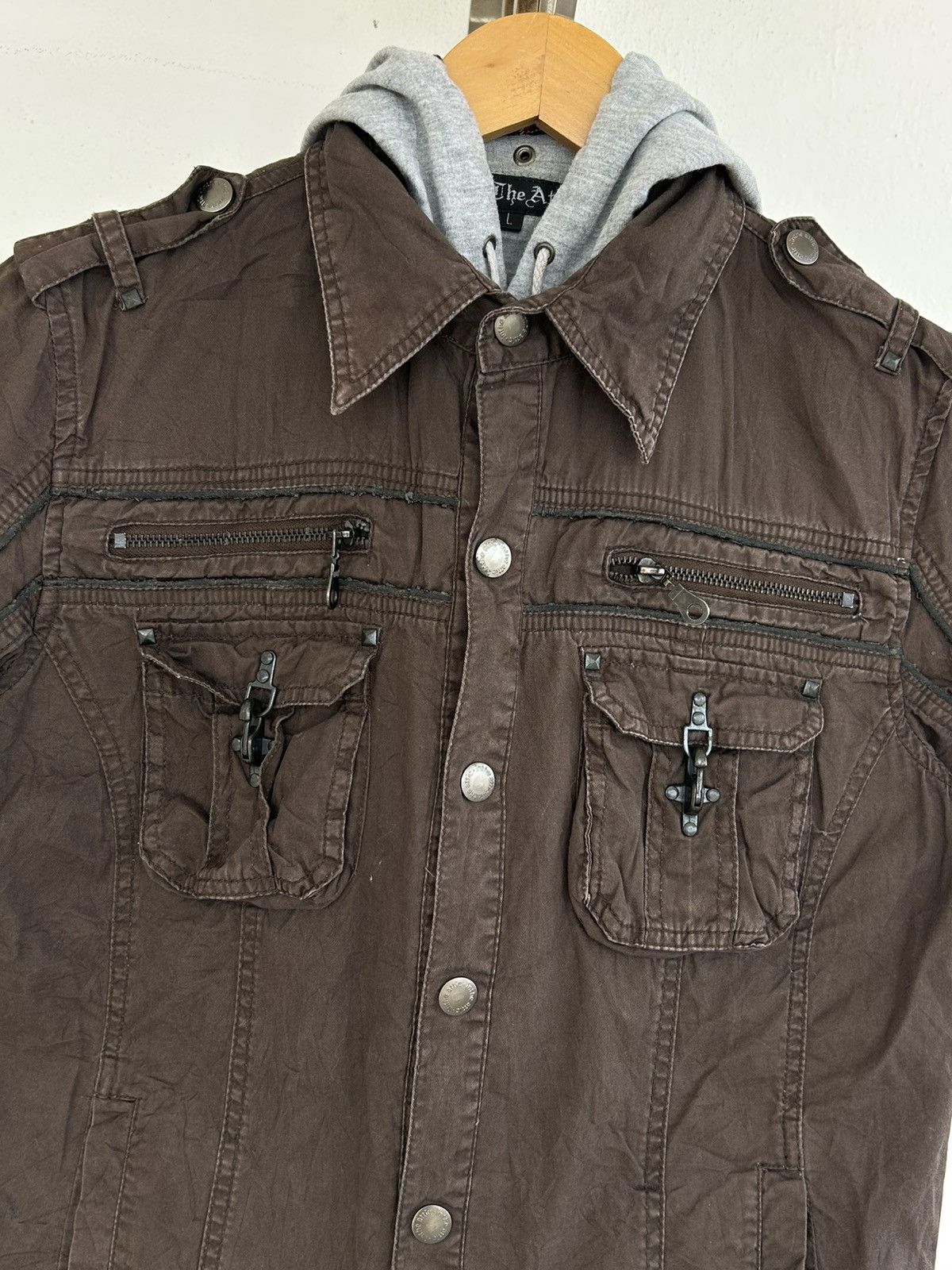 In The Attic Intheattic Vintage Japan Button up Hoodie Shirt Size US M / EU 48-50 / 2 - 3 Thumbnail