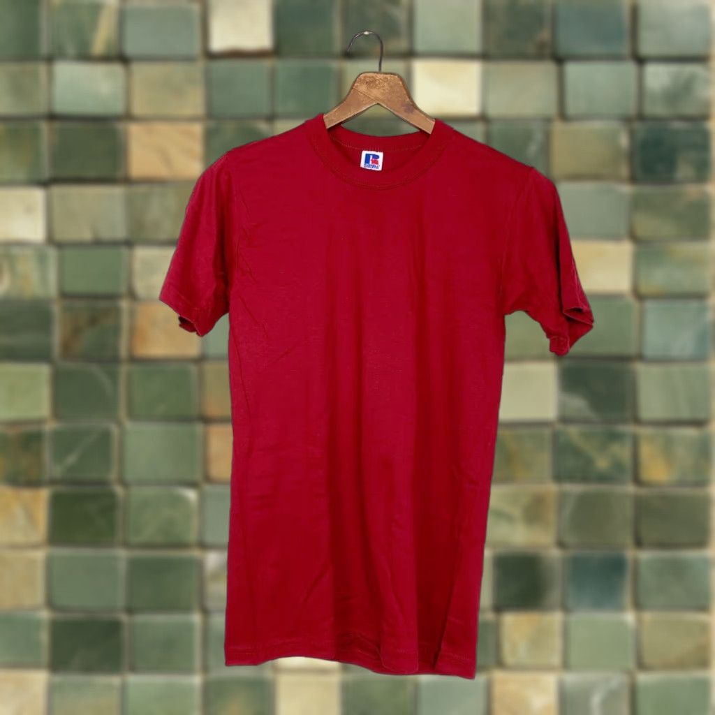Russell Athletic VINTAGE Russell Athletic T-Shirt Small USA 90s Deadstock Red Short Sleeve Cotton Unisex Basic Tee Mens Womens Boys Girls S Size US S / EU 44-46 / 1 - 1 Thumbnail