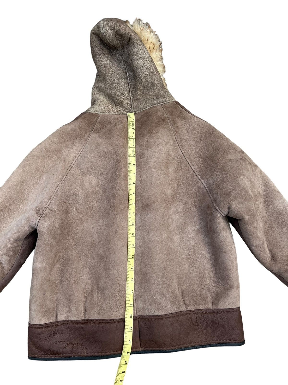Vintage RARE! VTG Sheepskin Shearling Patina Leather Hoodie Jacket Size US S / EU 44-46 / 1 - 19 Thumbnail