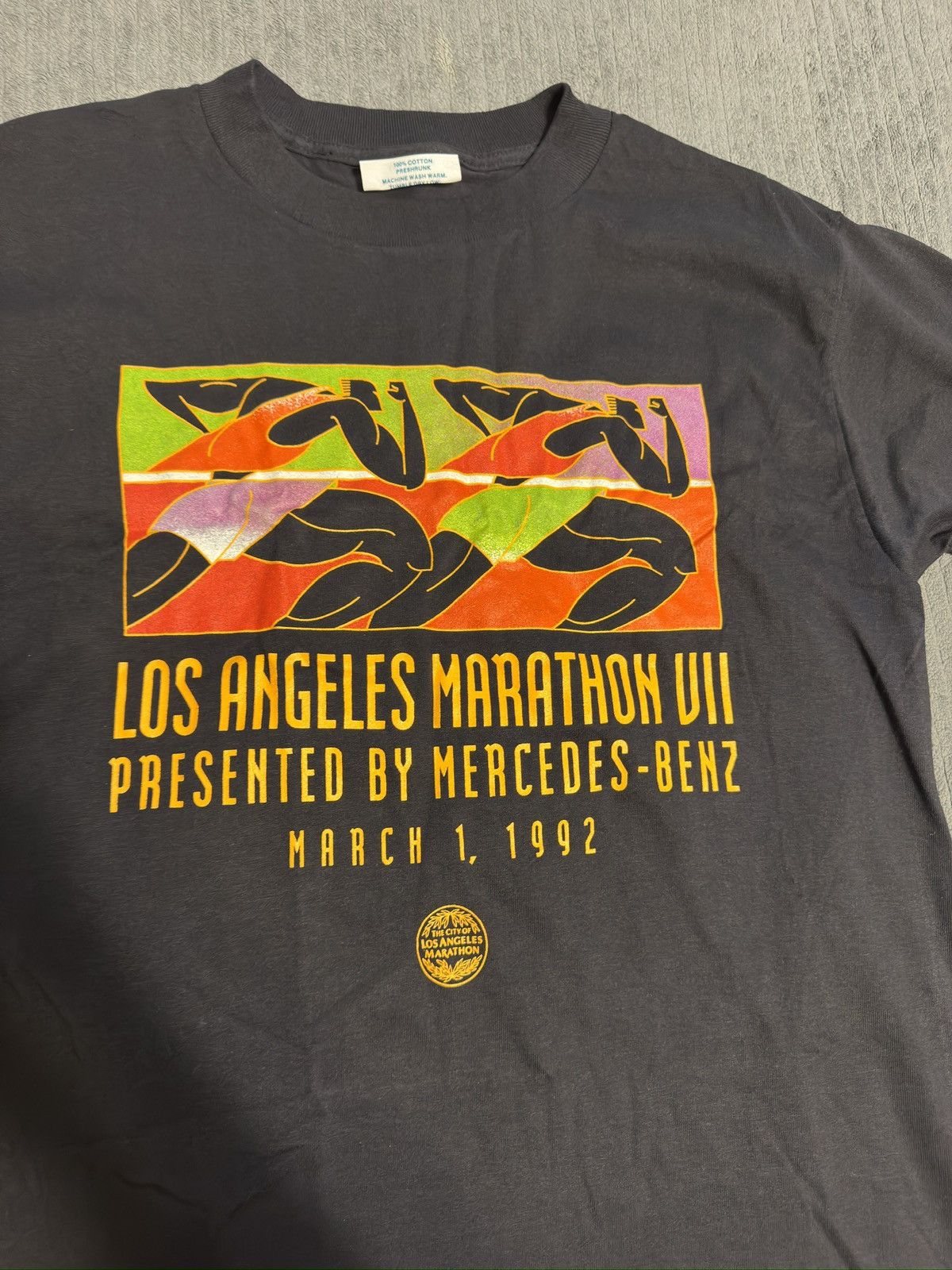 Vintage VINTAGE LOS ANGELES CA MARATHON VII TSHIRT 1992 XL MERCEDES Size US XL / EU 56 / 4 - 2 Thumbnail