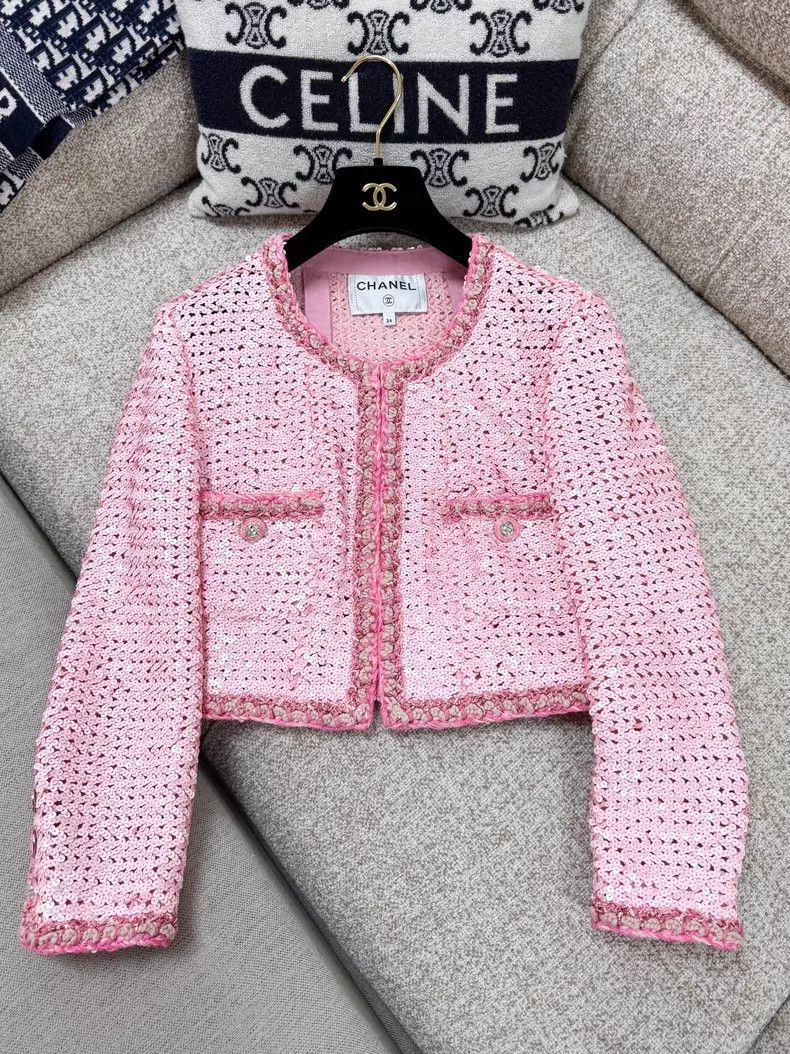Chanel Chanel Sequin convex lace diamond buckle jacket Size XXS / US 00 / IT 34 - 4 Thumbnail