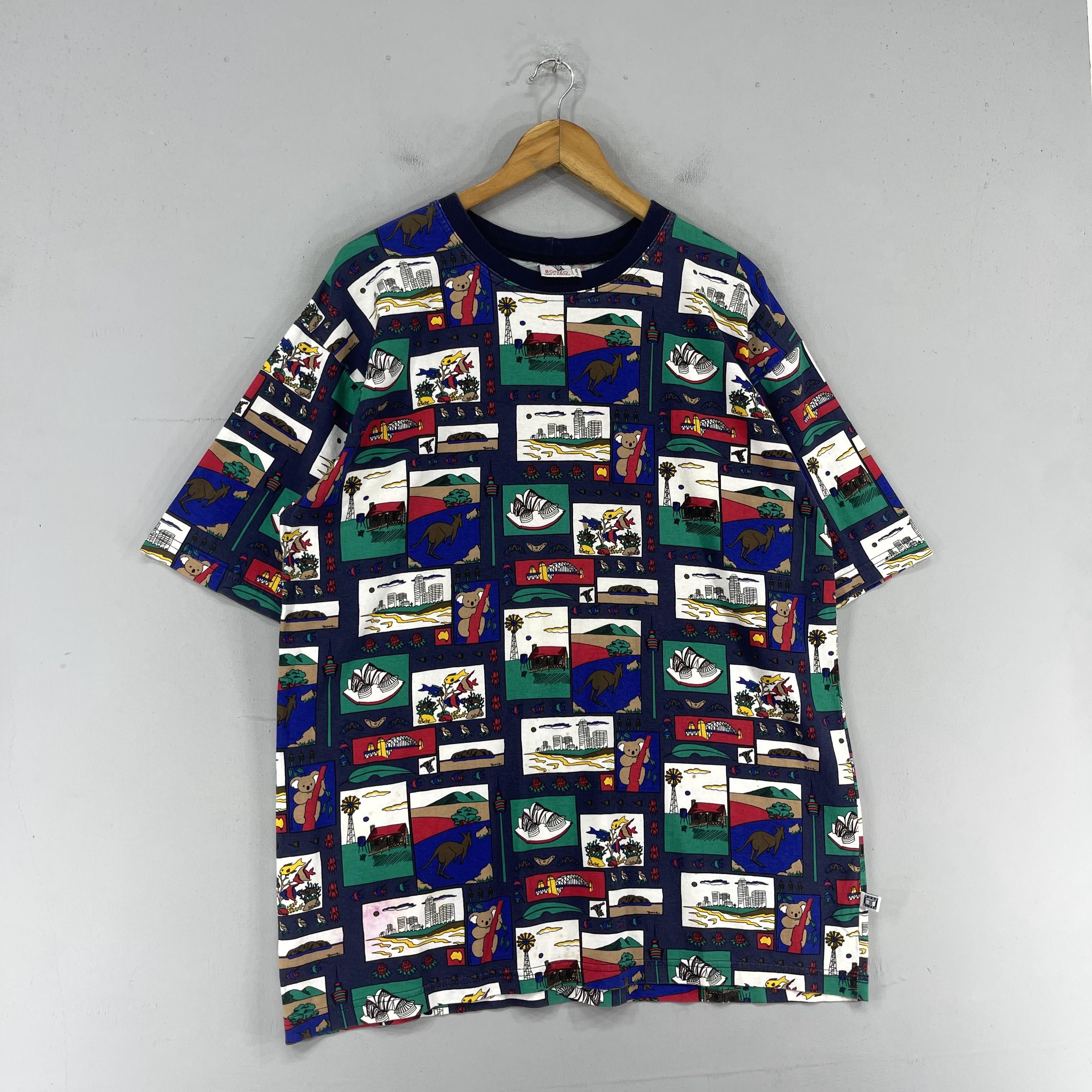 Vintage Vintage BONZO Pop Art Australia All Over Print Tshirt Size US L / EU 52-54 / 3 - 9 Thumbnail