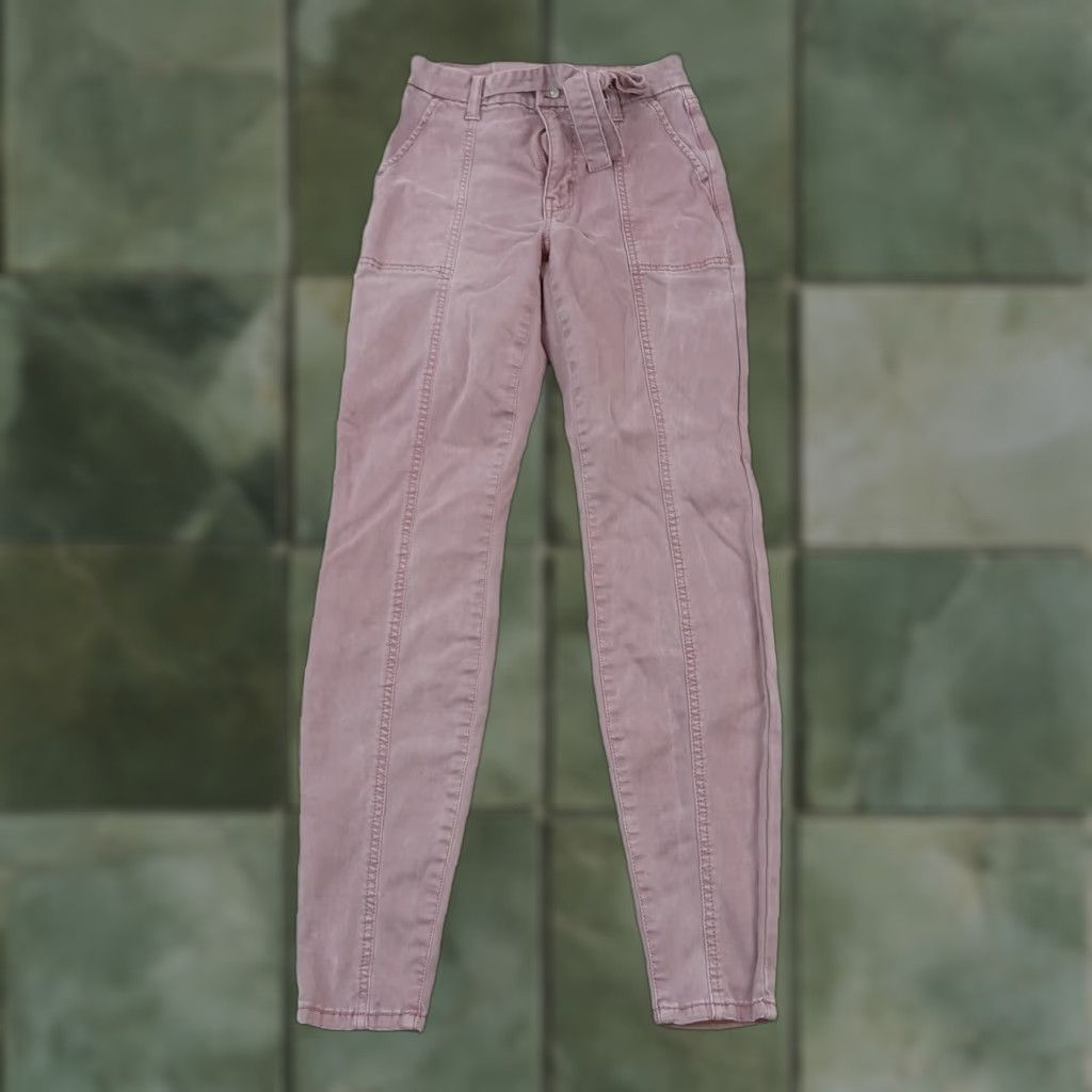 American Eagle Outfitters American Eagle Womens Purple Jegging Size 0 Mid Rise Stretch Cotton Size 25" / US 0 / IT 36 - 1 Thumbnail