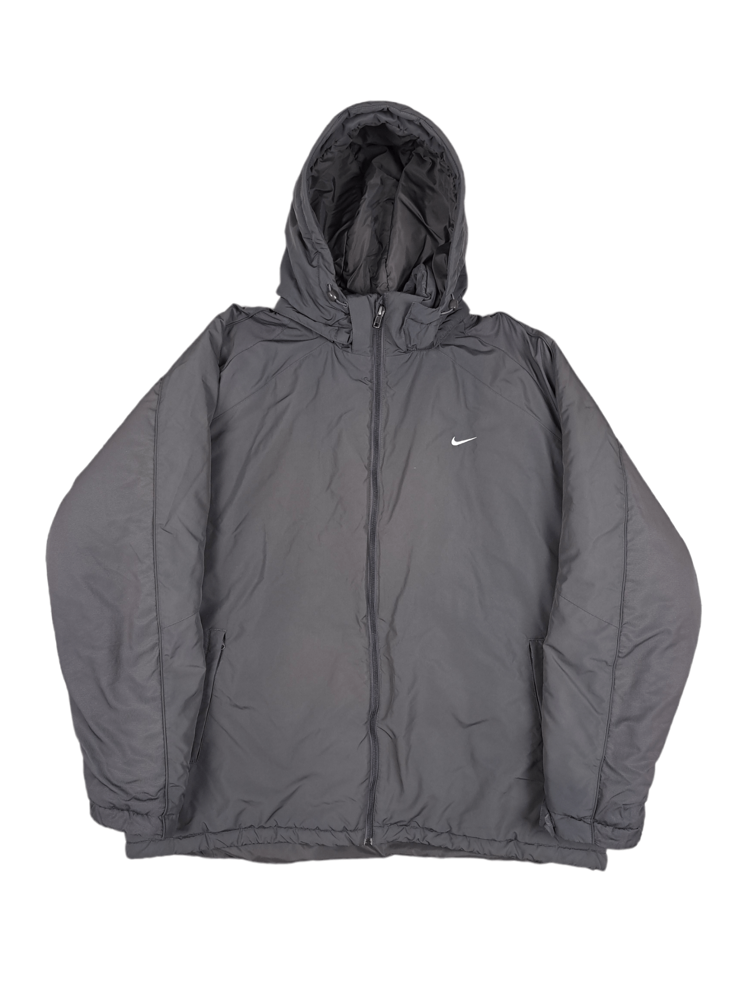 Nike × Vintage 💎 00's Y2K Vintage Nike Grey Puffer Winter Jacket Bomber Size US XXL / EU 58 / 5 - 1 Thumbnail