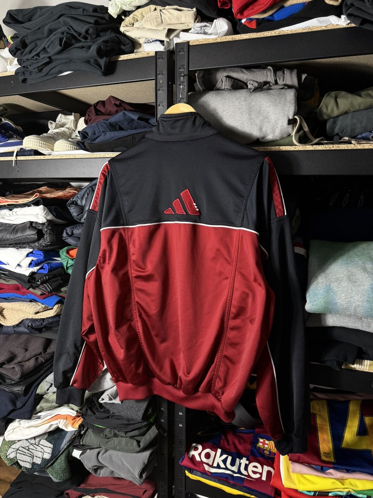 Adidas Vintage Adidas Track Jacket Red Black Zip Y2K Retro Sport Size US M / EU 48-50 / 2 - 2 Thumbnail