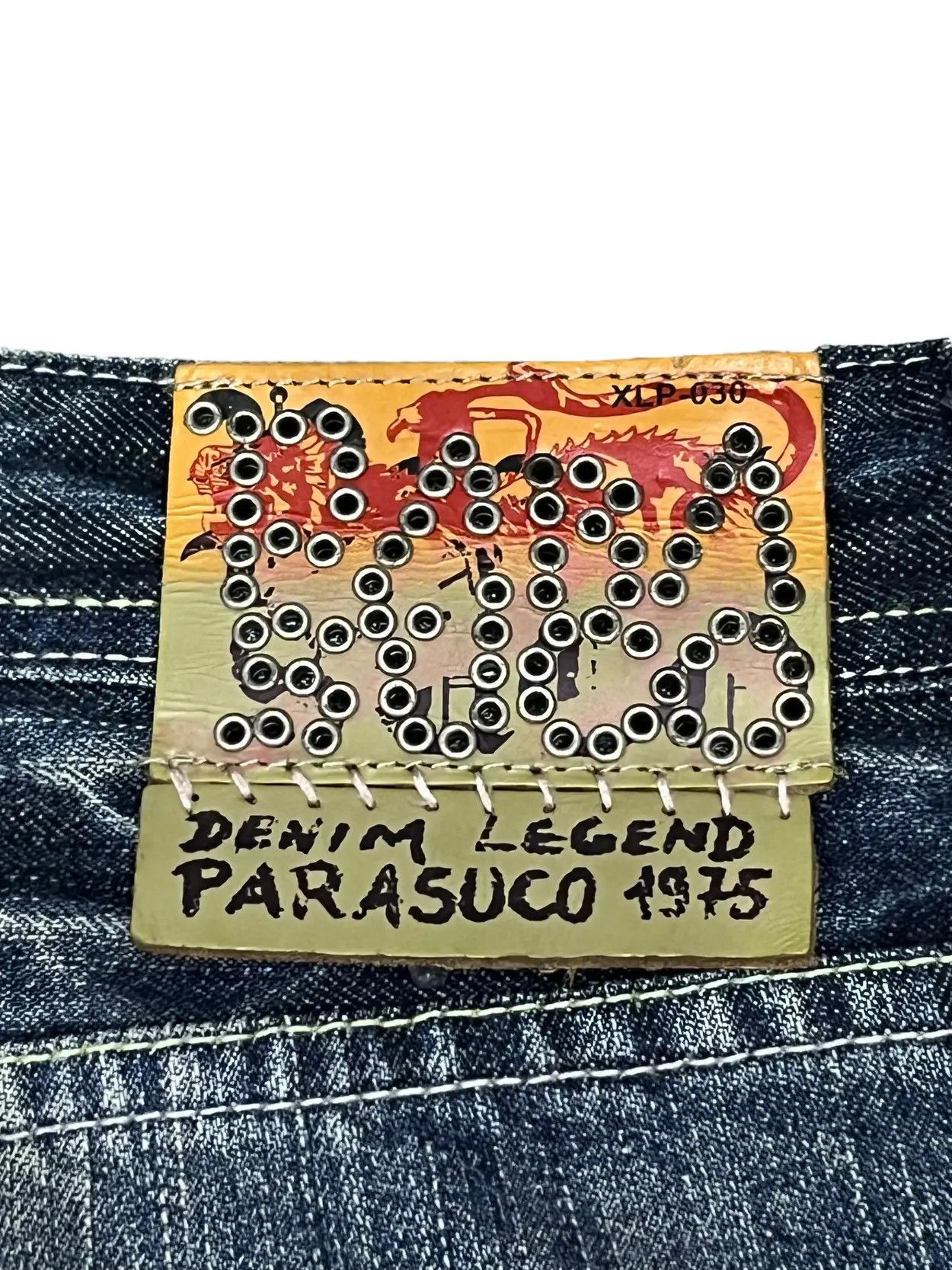Parasuco PUNK FLARE🔥PARASUCO DENIM LEGEND Distressed Tribal Jeans💥 Size US 33 - 14 Thumbnail