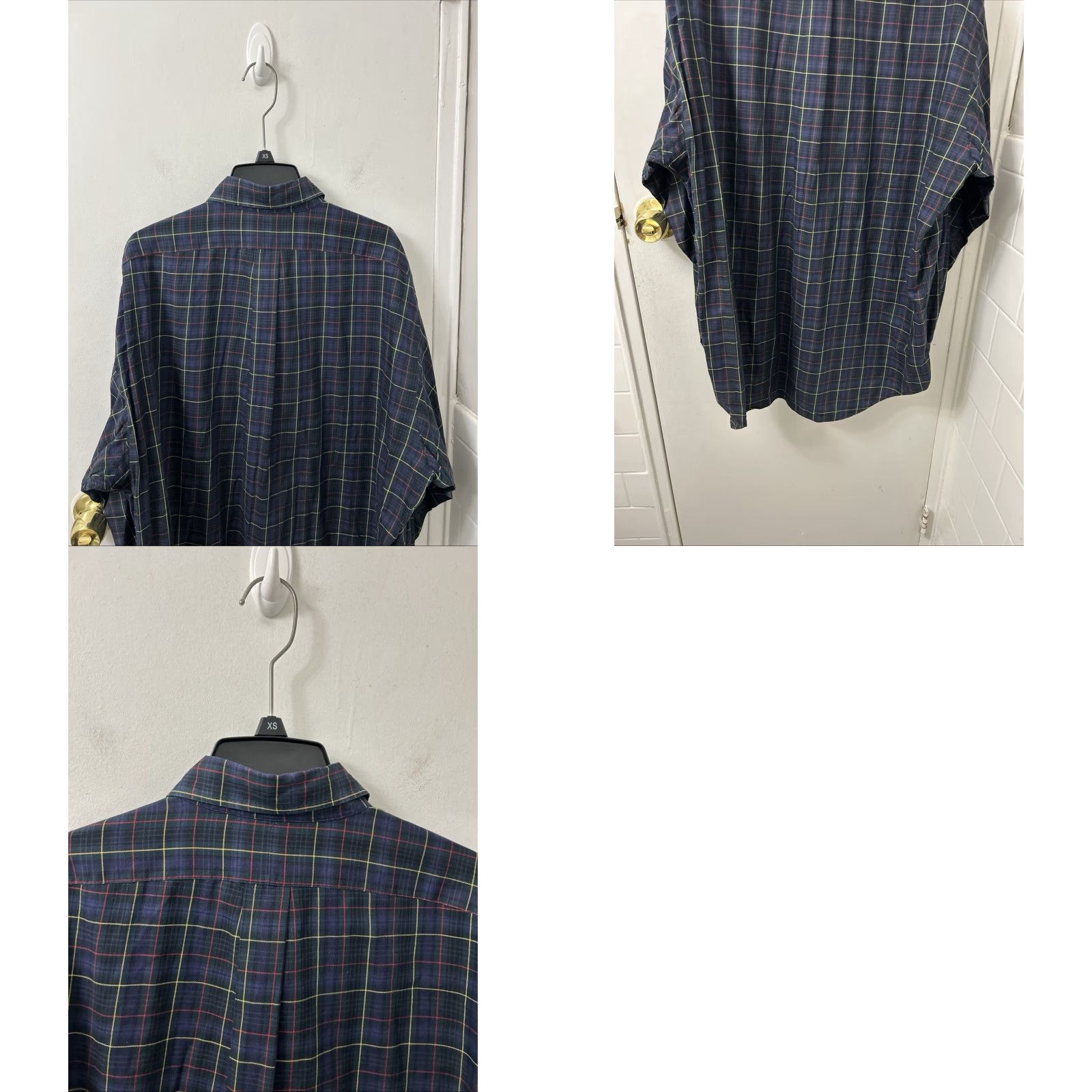 Ralph Lauren VINTAGE Ralph Lauren Blake Shirt Mens Large Navy Blue Plaid Cotton Button Down L/S Size US L / EU 52-54 / 3 - 8 Thumbnail