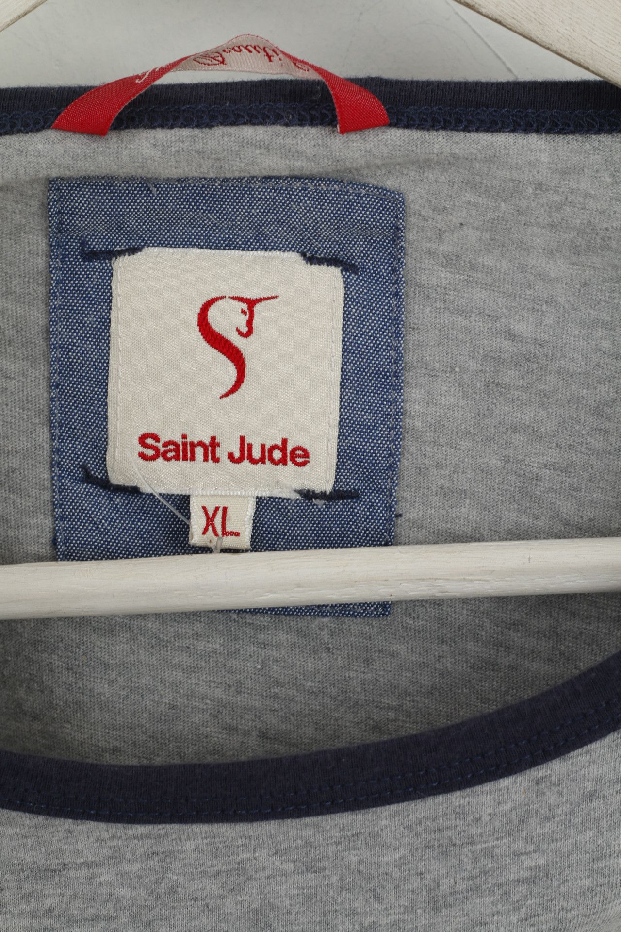 Vintage Saint Jude Men XL Shirt Grey Crew Neck 6302 Size US XL / EU 56 / 4 - 5 Thumbnail