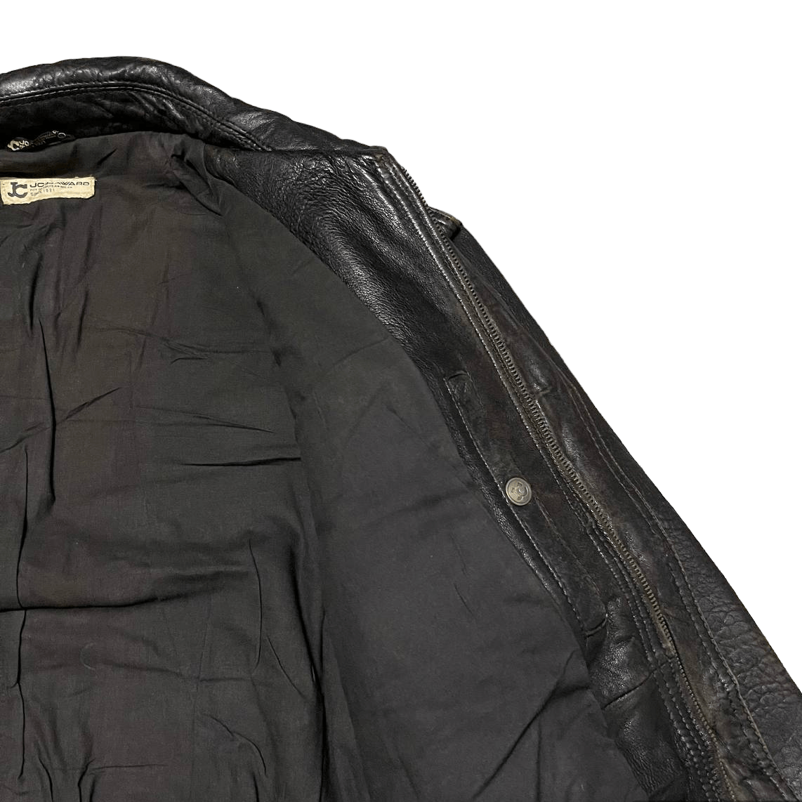 Japanese Brand × Vintage *RARE* Vintage Japanese Leather Jacket Black Size US L / EU 52-54 / 3 - 9 Thumbnail