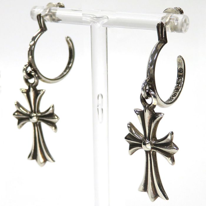 Chrome Hearts Chrome Hearts Hoop Cross Earrings | Grailed